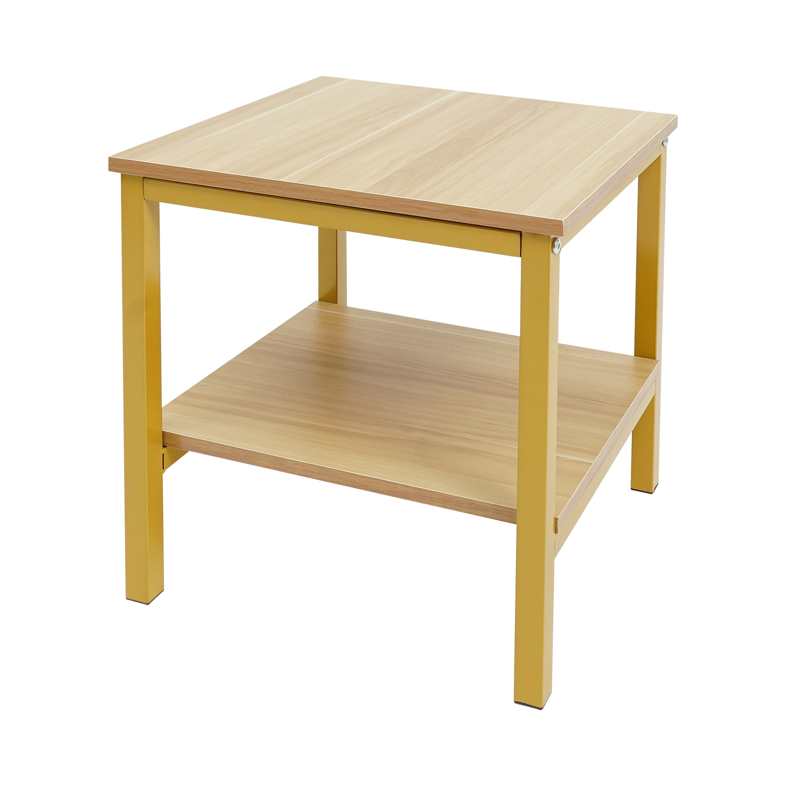 Nachtkastje, salontafel, opbergplank 45x42x42CM - E1-kwaliteit plaatmateriaal met hoge dichtheid + koolstofstaal Nachtkastje, salontafel, opbergplank 45x42x42CM - E1-kwaliteit plaatmateriaal met hoge dichtheid + koolstofstaal