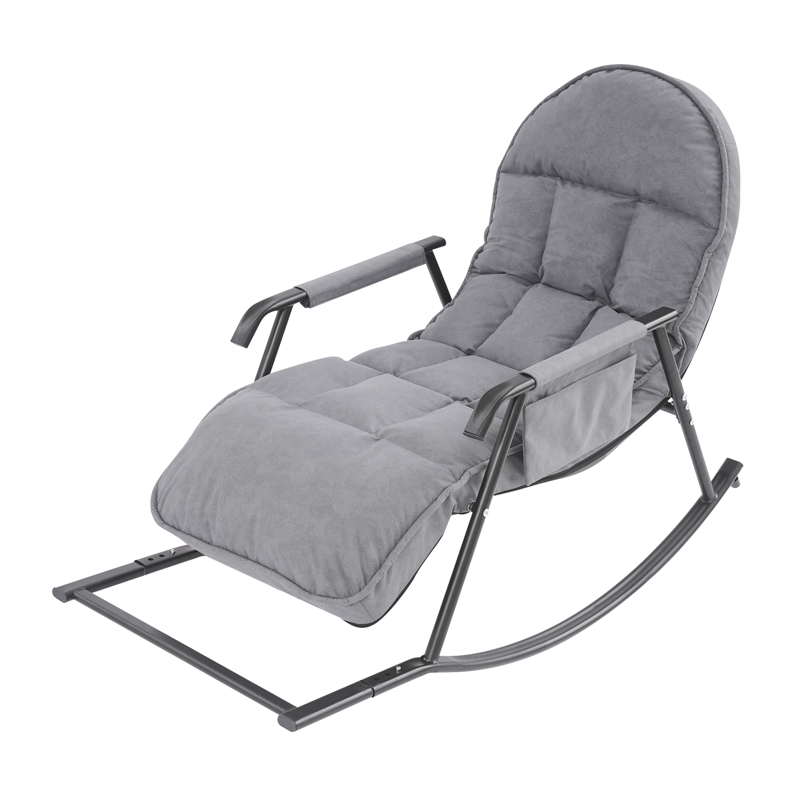 3 Levels Adjustable Rocking Chair, Rocking Chair with Comfortable Padded Seat, Adjustable Lounge Chair