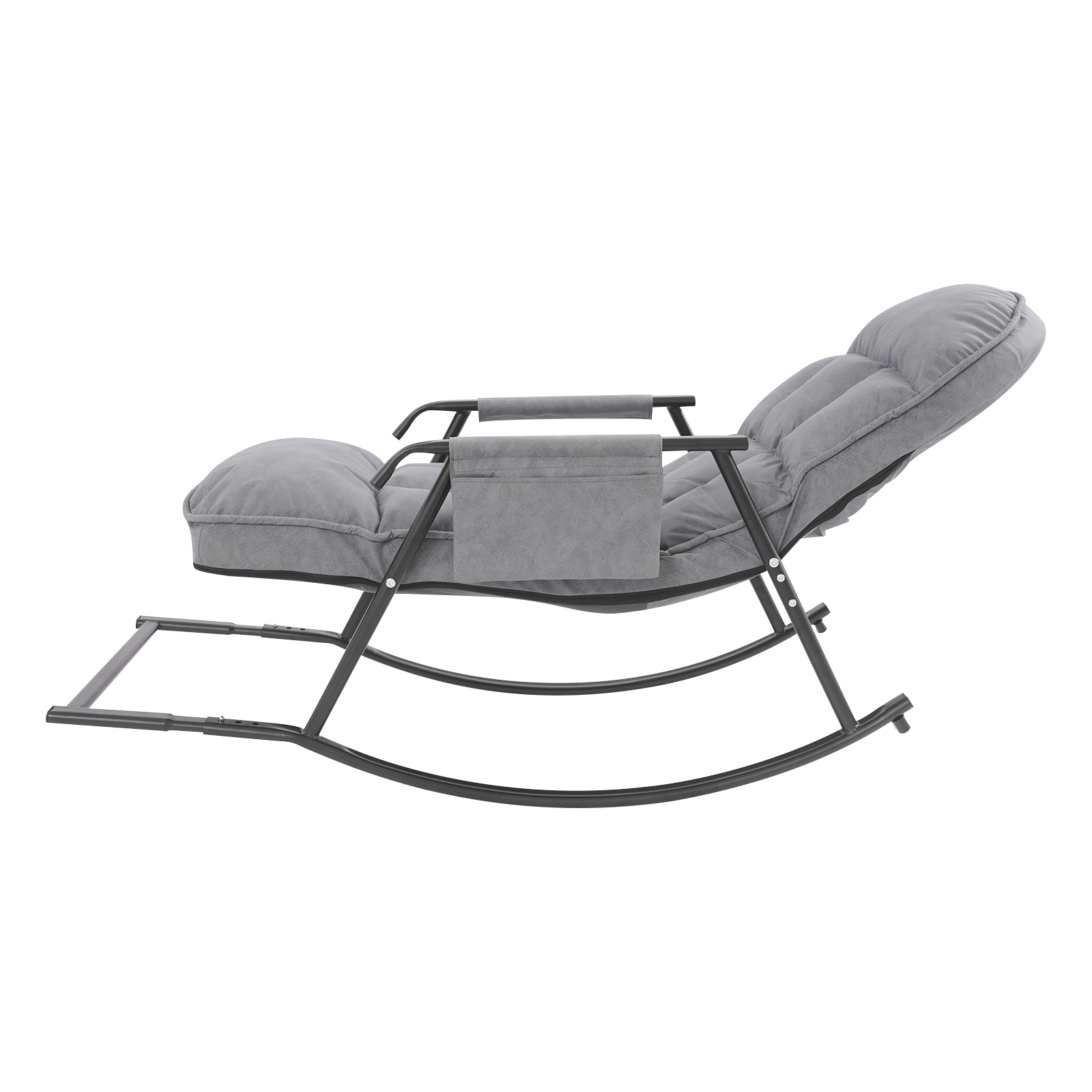 3 Levels Adjustable Rocking Chair, Rocking Chair with Comfortable Padded Seat, Adjustable Lounge Chair