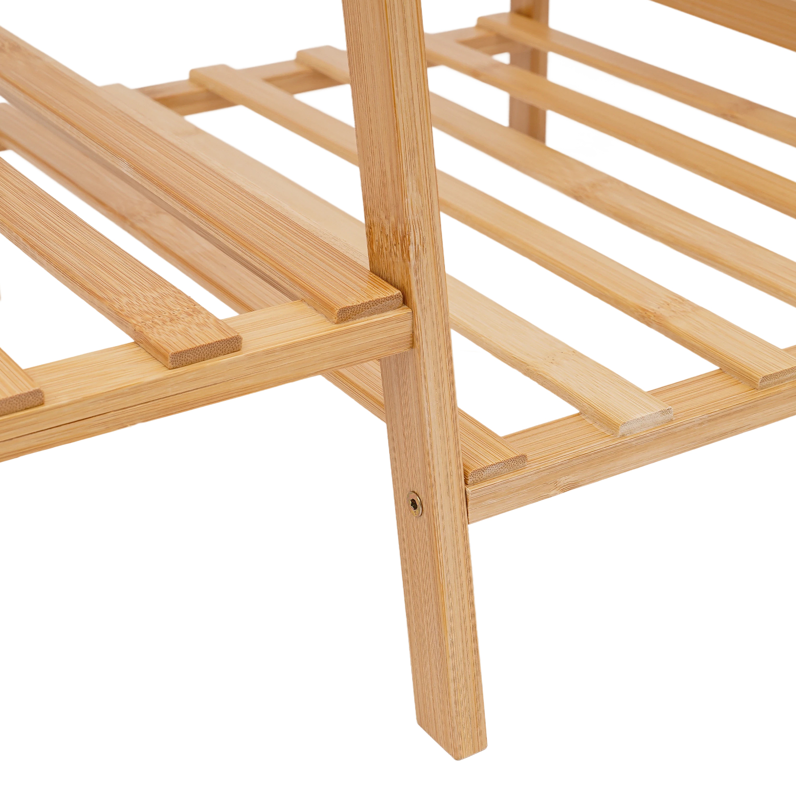 Kledingrek, trapeziumvormige kapstok, staande kledingrek (160x40x140 cm) - Houtkleur