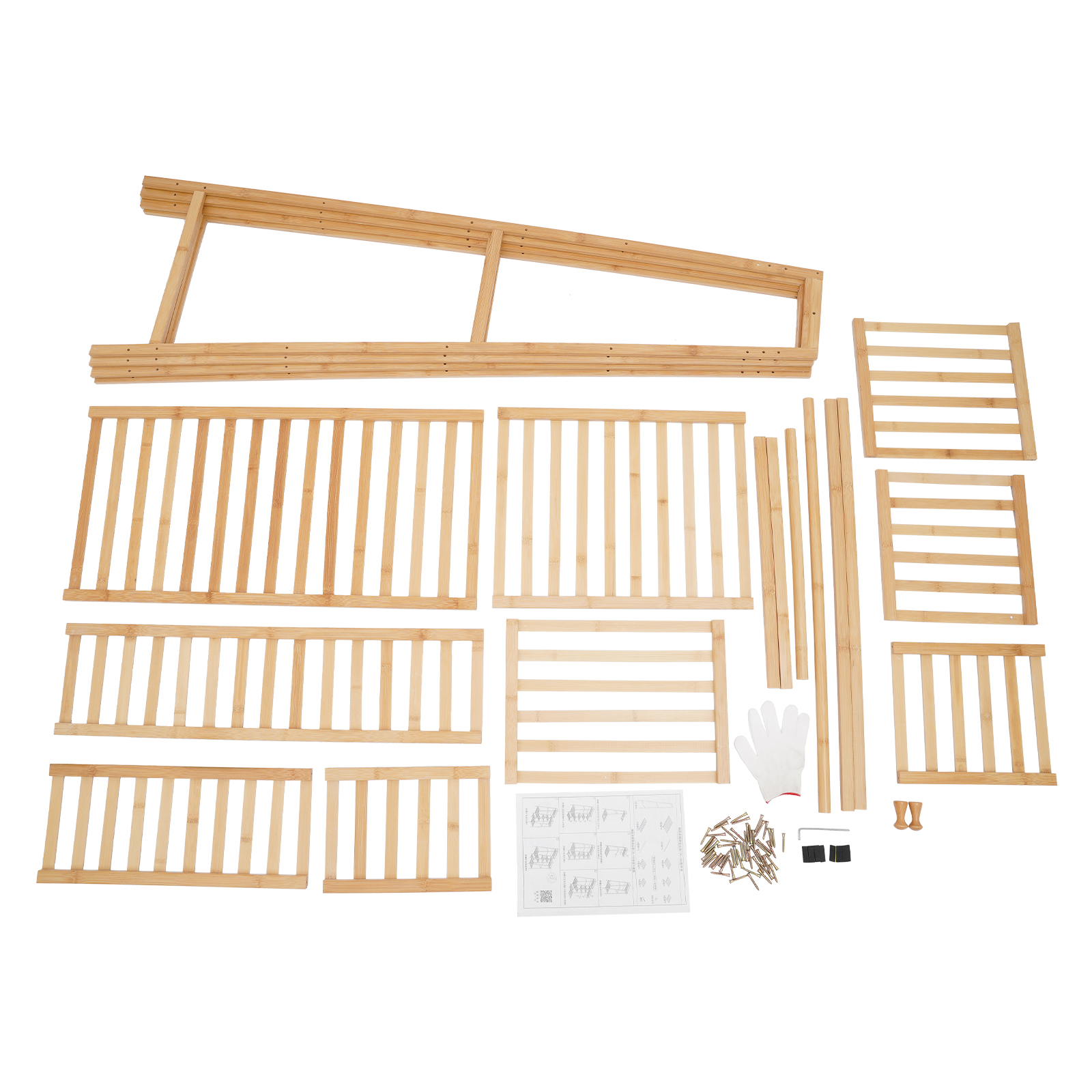 Kledingrek, trapeziumvormige kapstok, staande kledingrek (160x40x140 cm) - Houtkleur