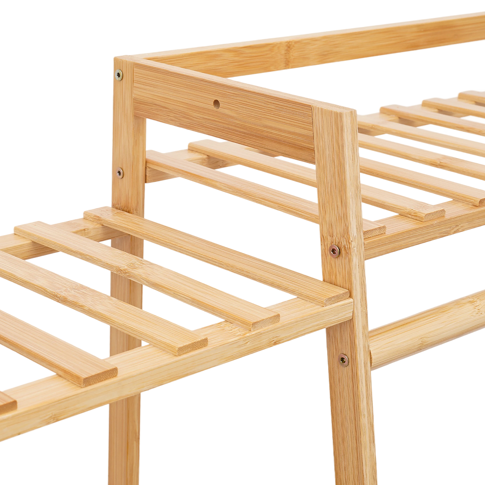 Kledingrek, trapeziumvormige kapstok, staande kledingrek (160x40x140 cm) - Houtkleur
