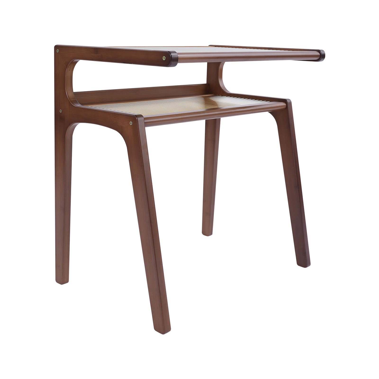 54x37x40cm Side Table, Glass Table, Modern Side Table with Storage Space for Living Room, Bedroom
