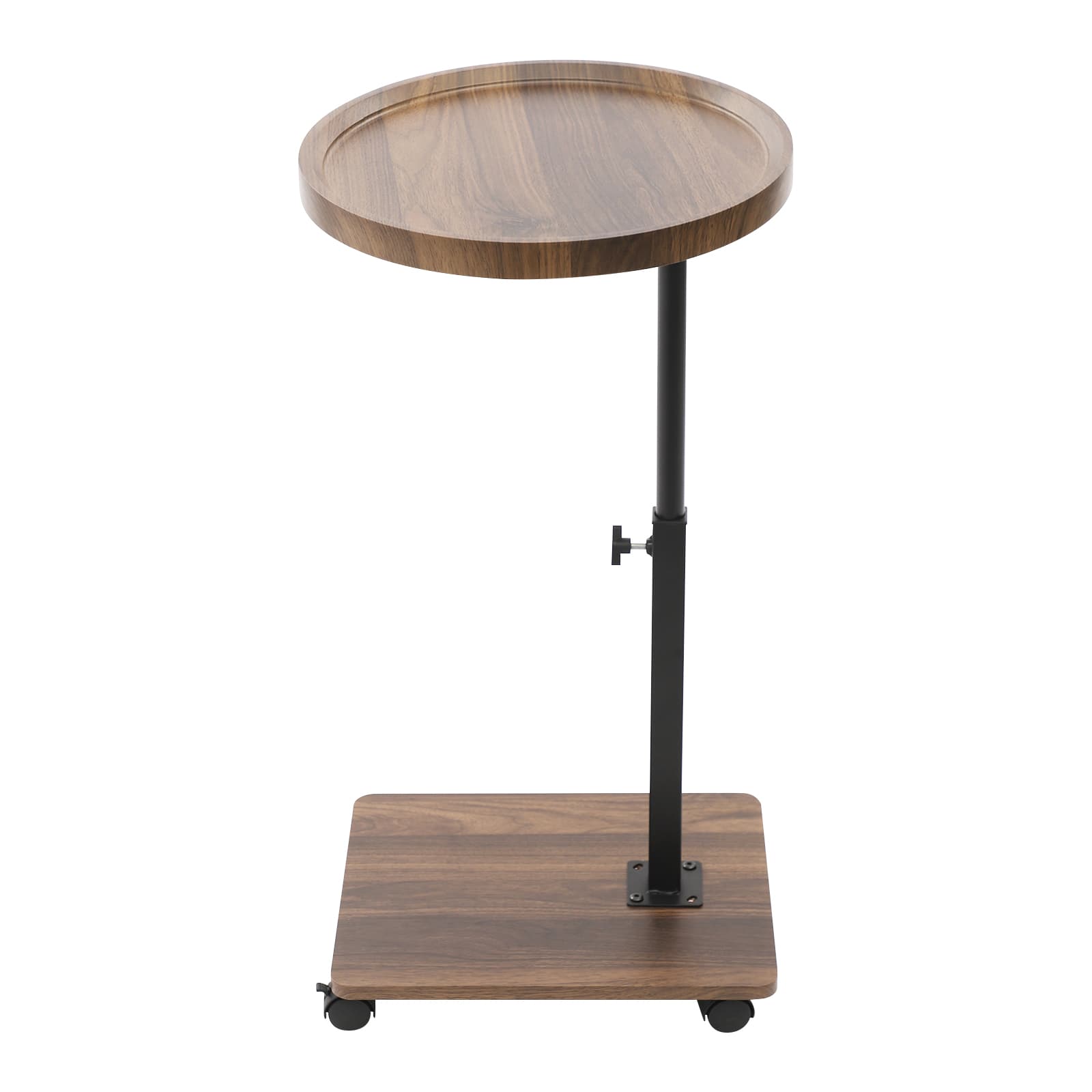 2-stufiger Beistelltisch, Beistelltisch mit Rädern, rollender Couchtisch