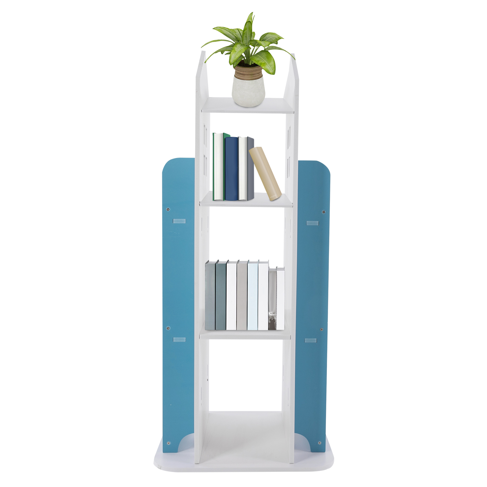 CNCEST 360° drehbares Bücherregal, Kinder-Bücherregal, drehbares Eck-Bücherregal für Kinder