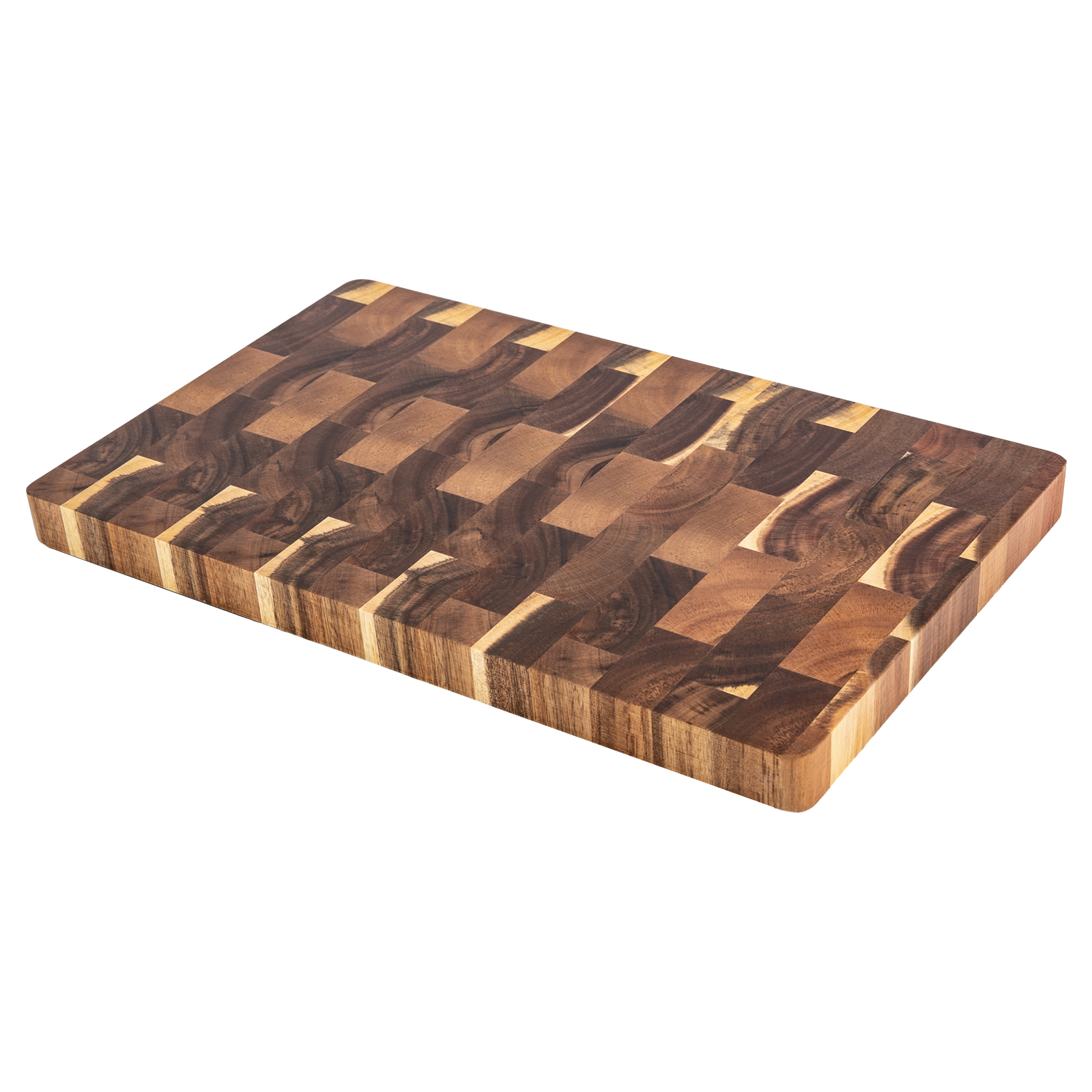 Holzschneidebrett, Akazienholz, rechteckig, 17,7 x 11 x 1,1 Zoll, zum Zerkleinern von Lebensmitteln in der Küche