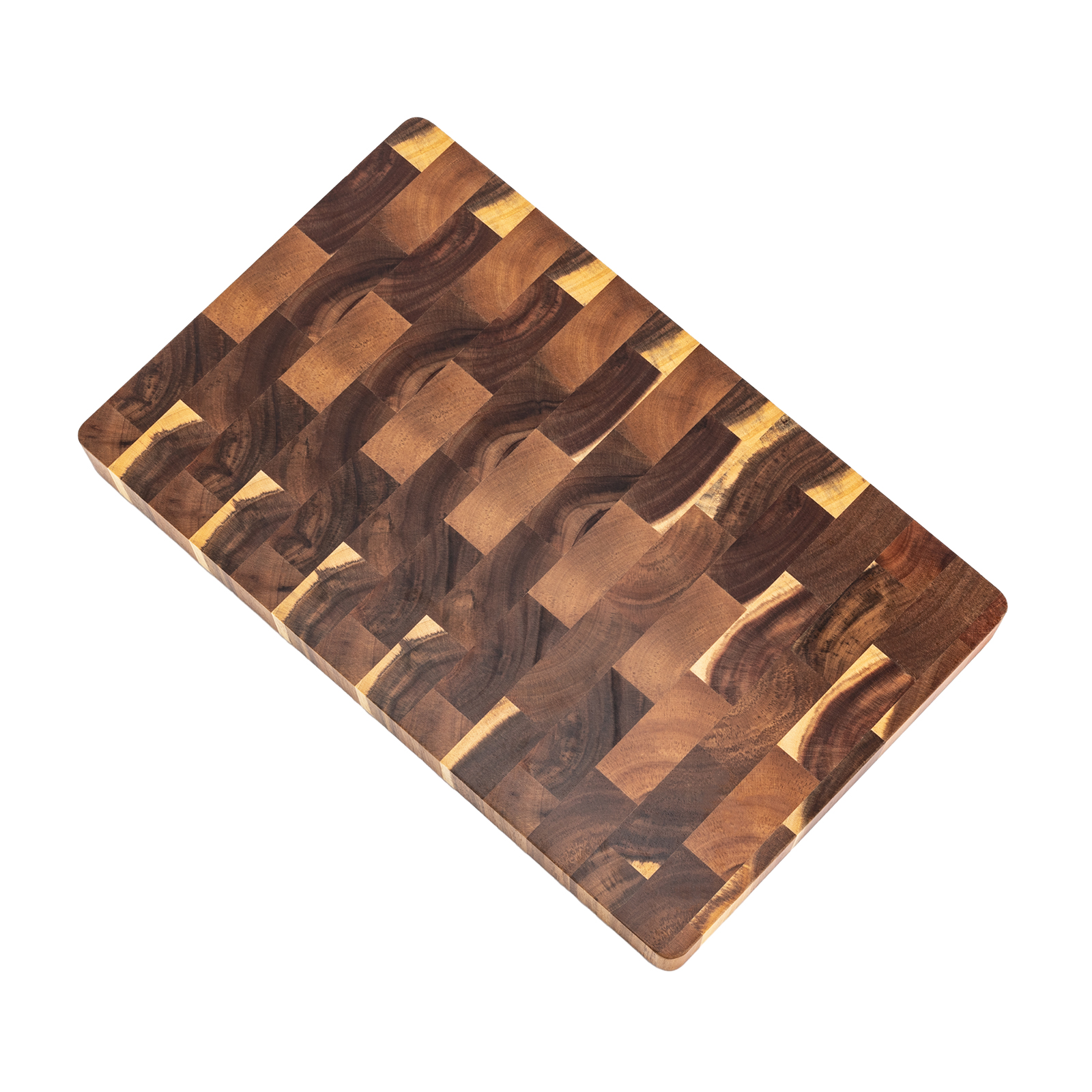 Holzschneidebrett, Akazienholz, rechteckig, 17,7 x 11 x 1,1 Zoll, zum Zerkleinern von Lebensmitteln in der Küche