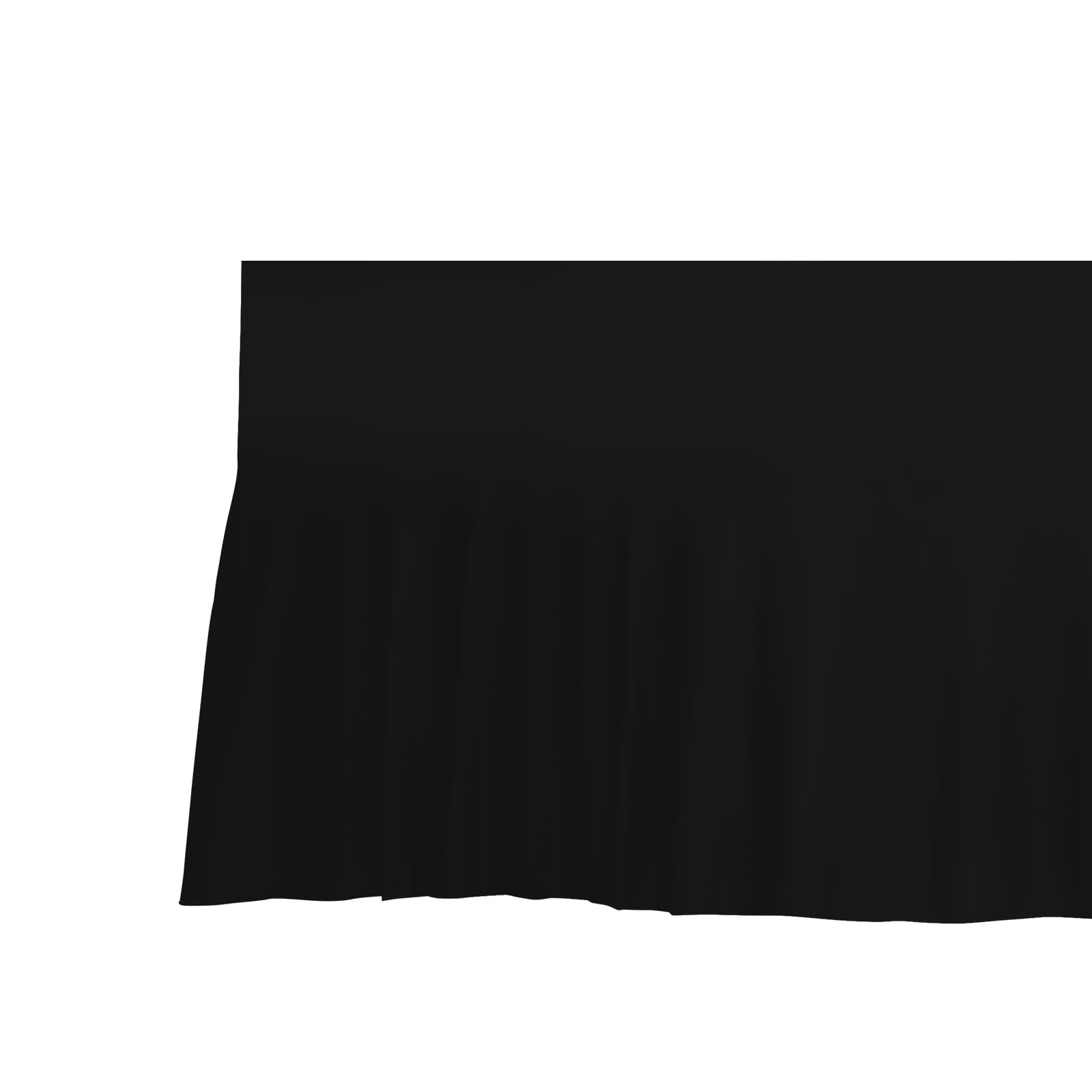 Set mit 2 rechteckigen Tischdecken mit Rüschen für Hochzeiten, Partys, Bankette, Esszimmer, 243,8 x 76,2 cm, Schwarz
