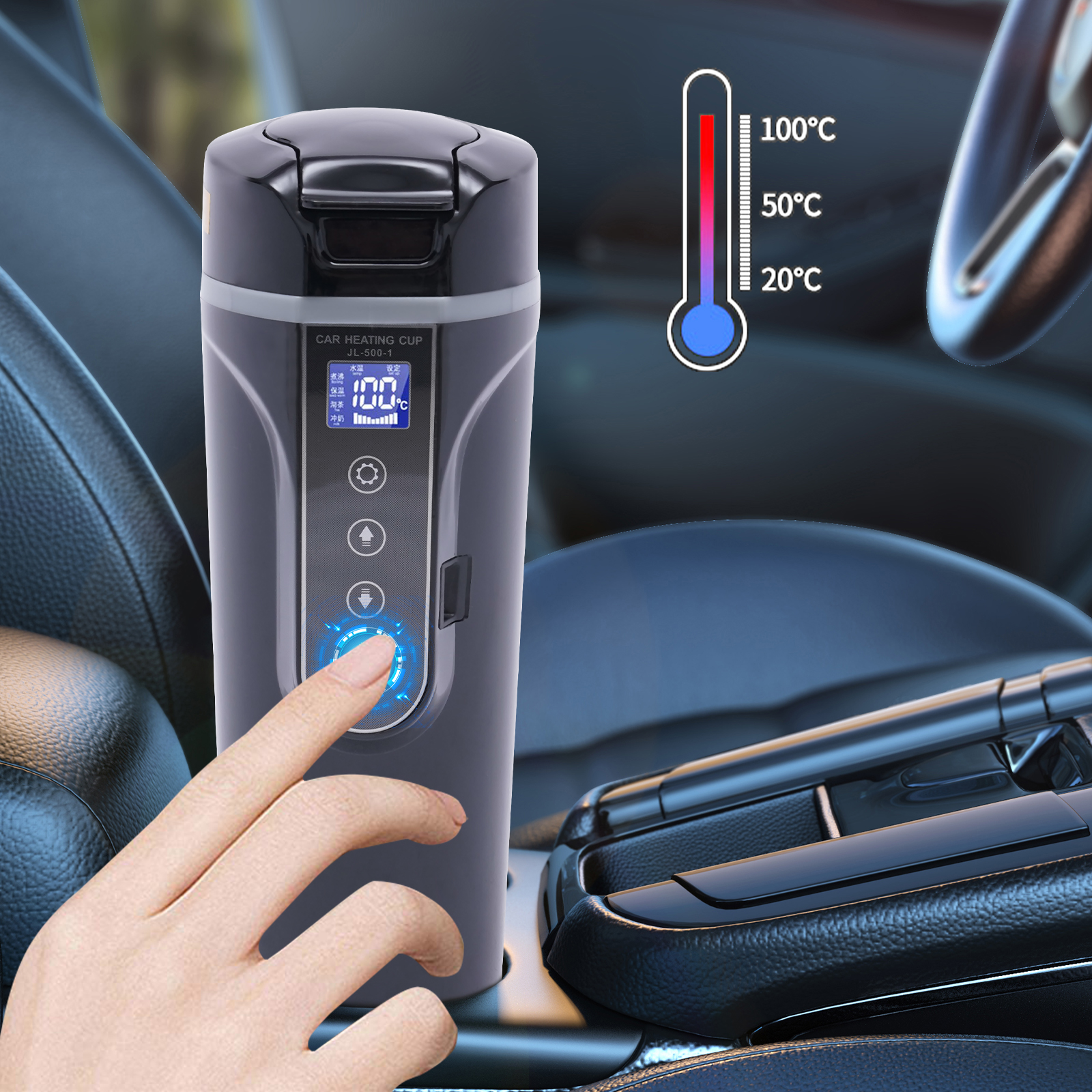 Heizbecher 12 V Auto LKW Zuhause Auto kleines elektronisches Gerät LED-Anzeige Wasserflasche Heizbecher 12 V Auto LKW Zuhause Auto kleines elektronisches Gerät LED-Anzeige Wasserflasche