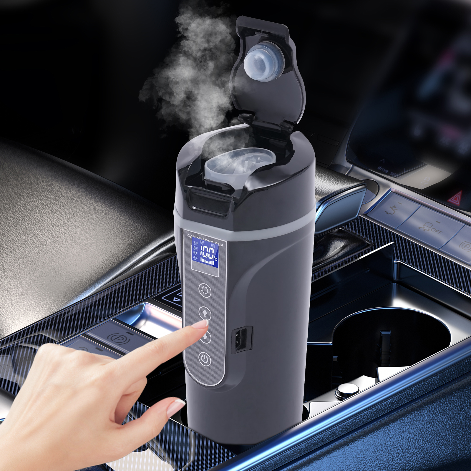 Heizbecher 12 V Auto LKW Zuhause Auto kleines elektronisches Gerät LED-Anzeige Wasserflasche Heizbecher 12 V Auto LKW Zuhause Auto kleines elektronisches Gerät LED-Anzeige Wasserflasche