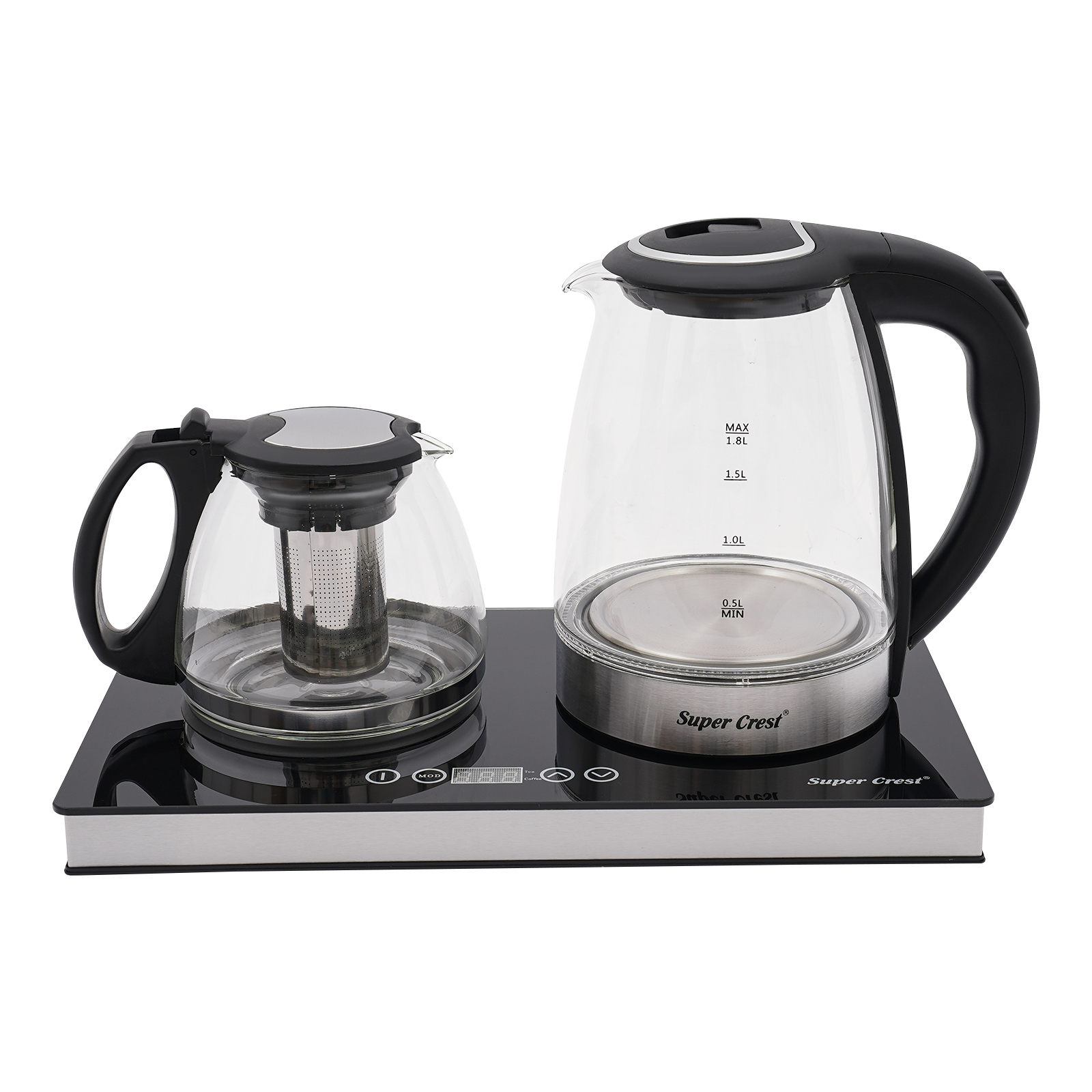 Wasserkocher Elektrischer Wasserkocher Doppelflammiger Wasserkocher 220-240V 1800W Elektrischer Wasserkocher Geeignet Für Büros Hotels Apartments Großer