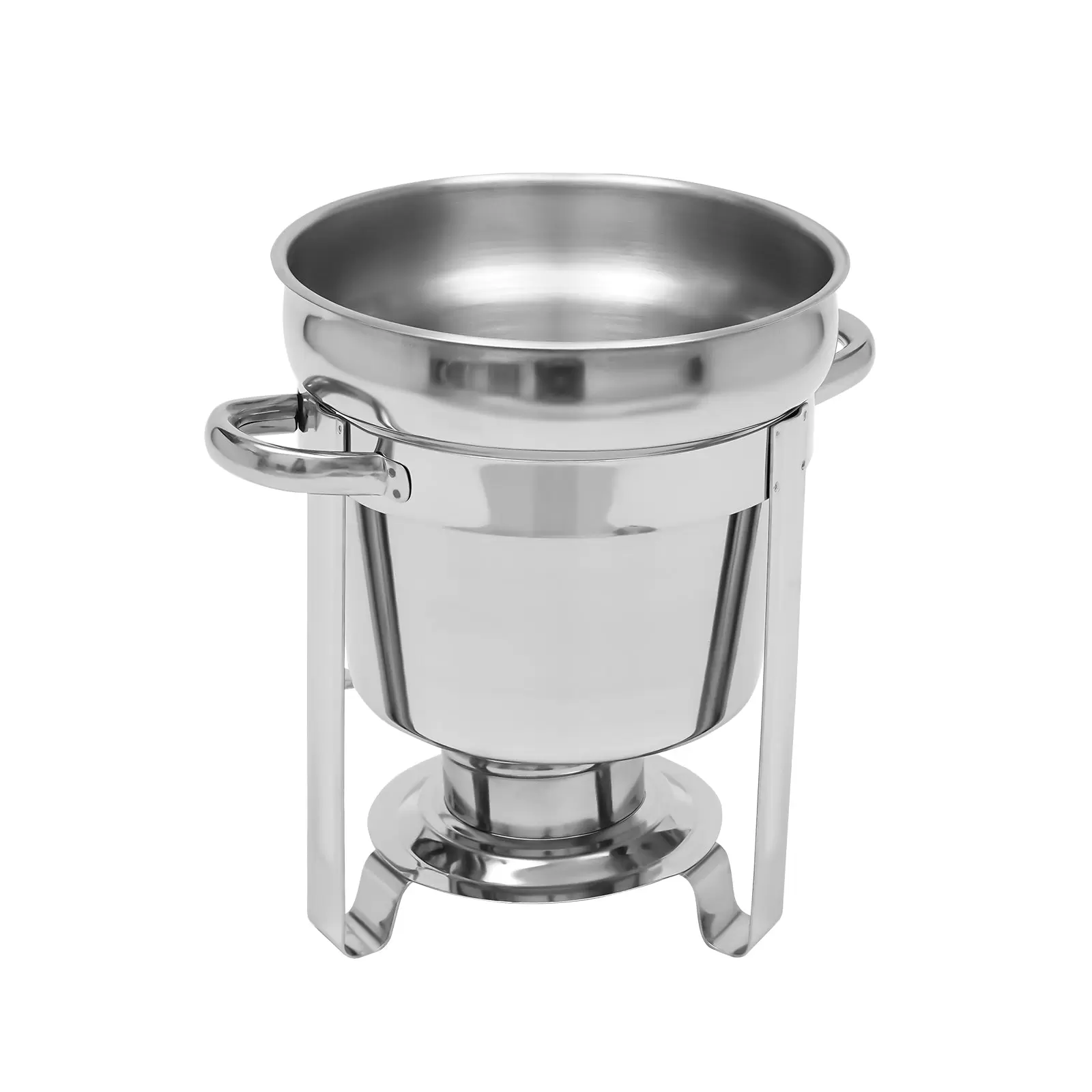 7L Edelstahl Buffetwärmer Speisenwärmer Round Chafing Dish Wärmebehälter für Catering, Buffet und Party