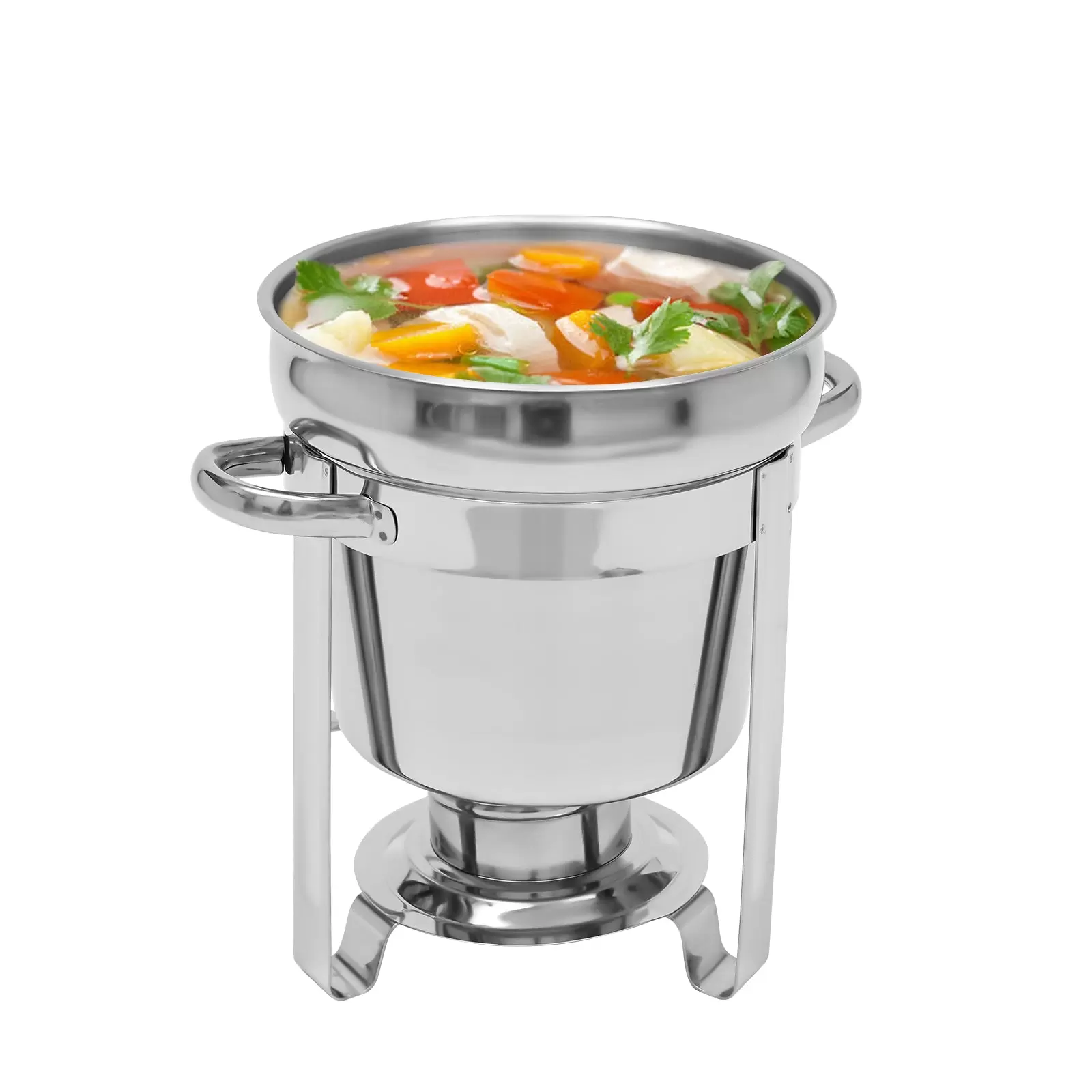 7L Edelstahl Buffetwärmer Speisenwärmer Round Chafing Dish Wärmebehälter für Catering, Buffet und Party 7L Edelstahl Buffetwärmer Speisenwärmer Round Chafing Dish Wärmebehälter für Catering, Buffet und Party