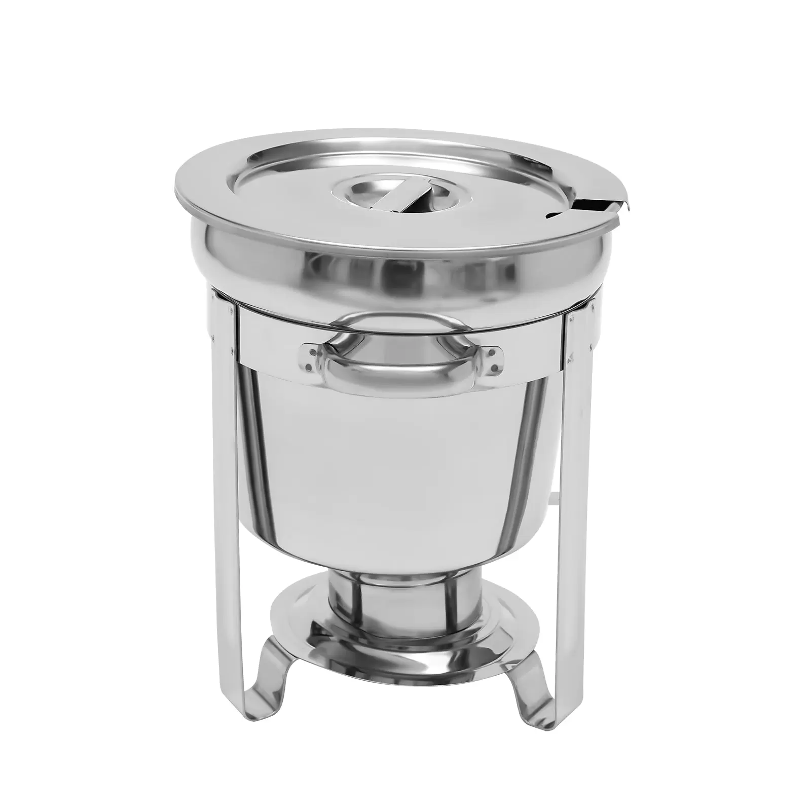 7L Edelstahl Buffetwärmer Speisenwärmer Round Chafing Dish Wärmebehälter für Catering, Buffet und Party