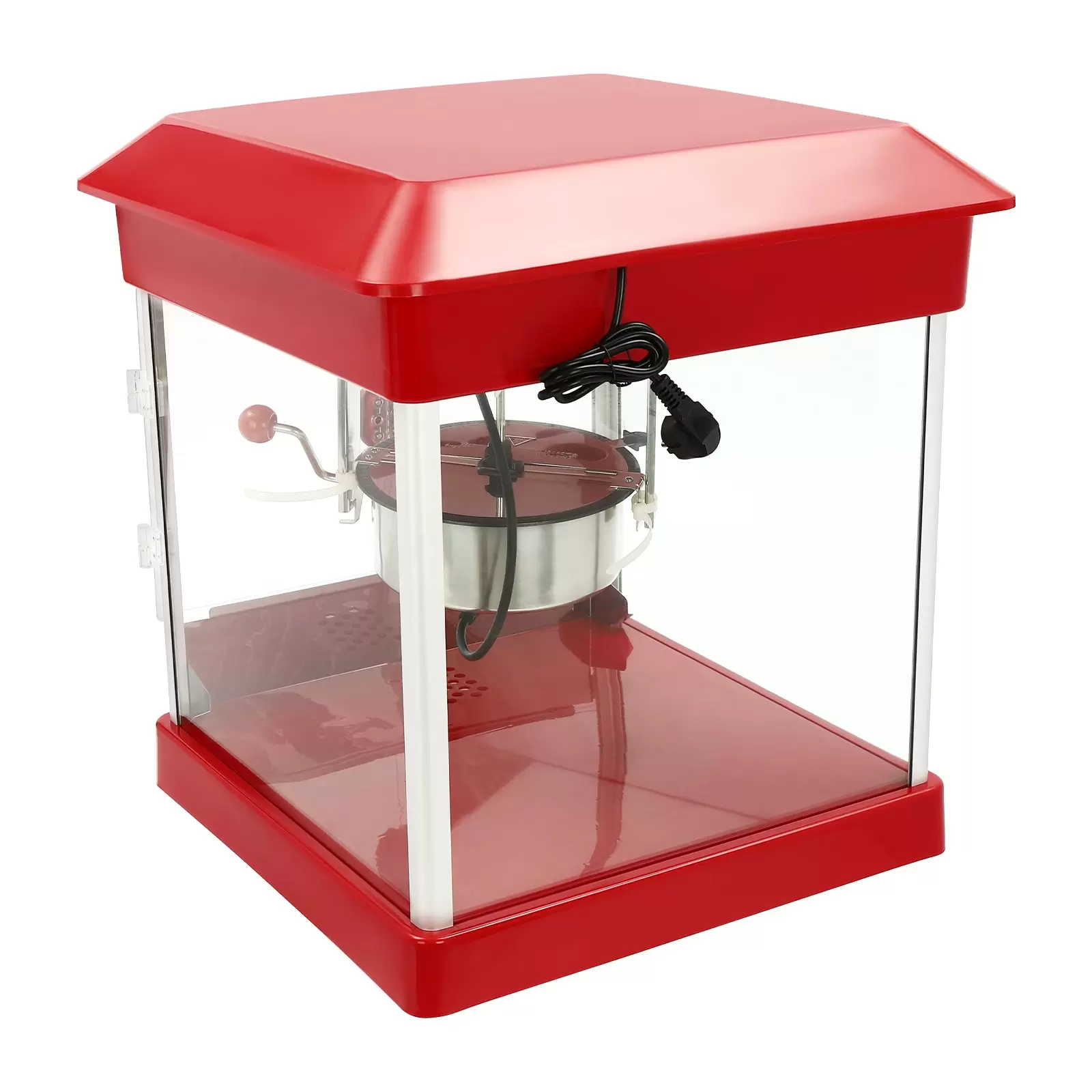 Popcornmaschine Profi Popcorn im Edelstahltopf Maispflücker 800W 220V Rot Popcornmaschine Profi Popcorn im Edelstahltopf Maispflücker 800W 220V Rot