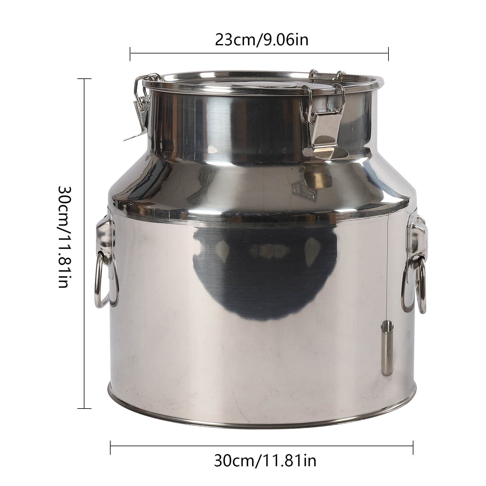 Milchkännchen aus Edelstahl, 22 l, 2,05 kg, auslaufsicherer Deckel