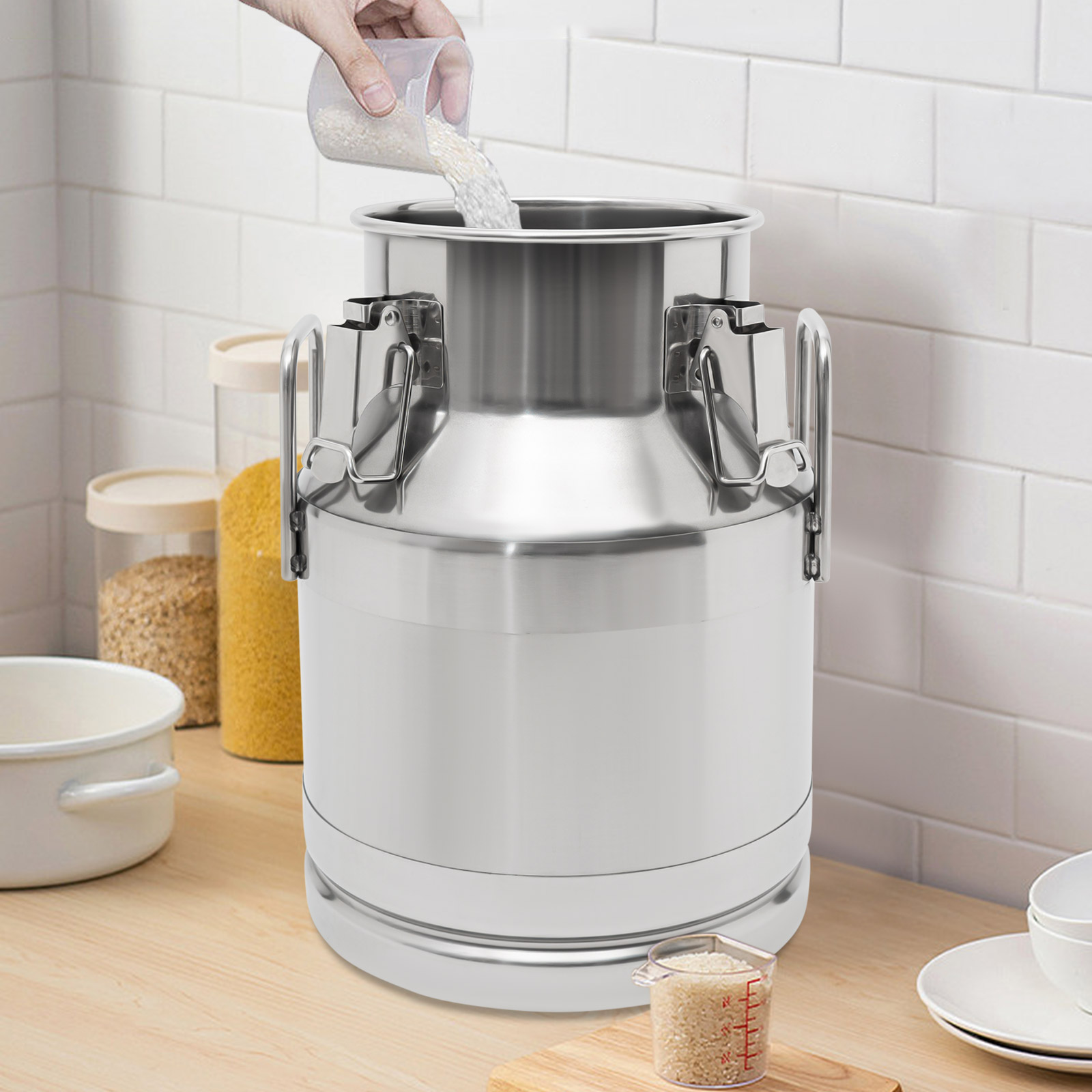 201 Edelstahl-Milchkännchen Milchkanne Versiegelter Eimer 201 Nicht magnetischer Edelstahl Für Kantine Frühstück Restaurant Esszimmer Zuhause 201 Edelstahl-Milchkännchen Milchkanne Versiegelter Eimer 201 Nicht magnetischer Edelstahl Für Kantine Frühstück Restaurant Esszimmer Zuhause