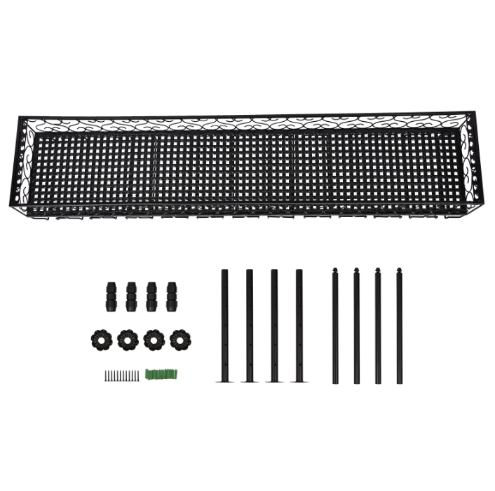 Flaschenregal zum Aufhängen, 120 cm, Karbonstahl, maximale Tragkraft 50 kg, bietet Platz für 24–36 Tassen, schwarz