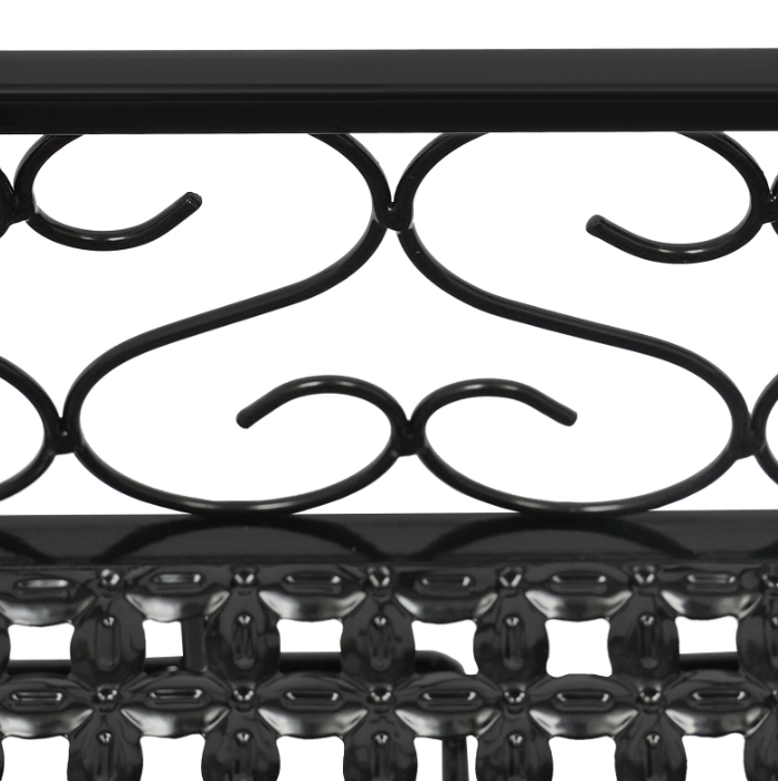 Flaschenregal zum Aufhängen, 120 cm, Karbonstahl, maximale Tragkraft 50 kg, bietet Platz für 24–36 Tassen, schwarz