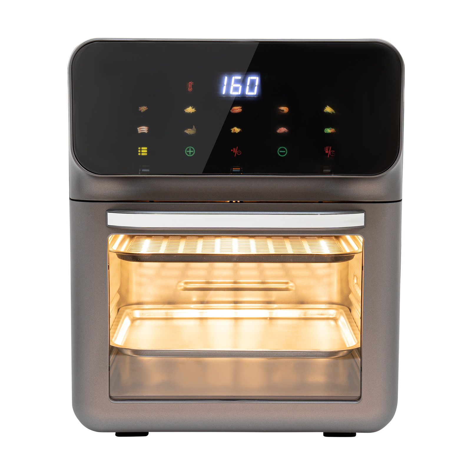 Elektrobackofen mit LCD-Touchscreen, Backofen mit Sichtfunktion, Elektrobackofen, schwarz Elektrobackofen mit LCD-Touchscreen, Backofen mit Sichtfunktion, Elektrobackofen, schwarz