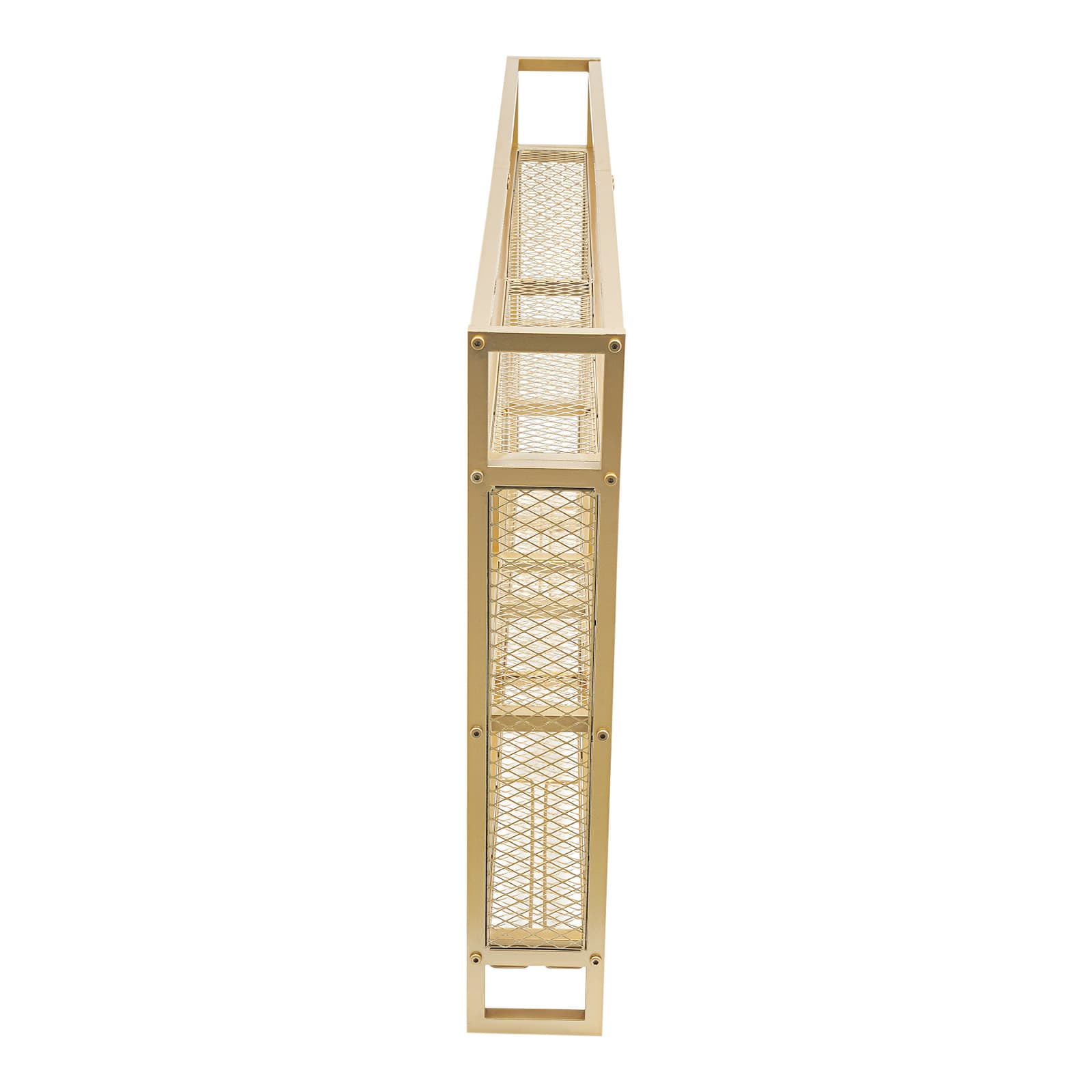 Wine cabinet display rack wall mounted detachable type 140x15x80cm gold, wall mounted wine rack, wine bottle and wine glass rack