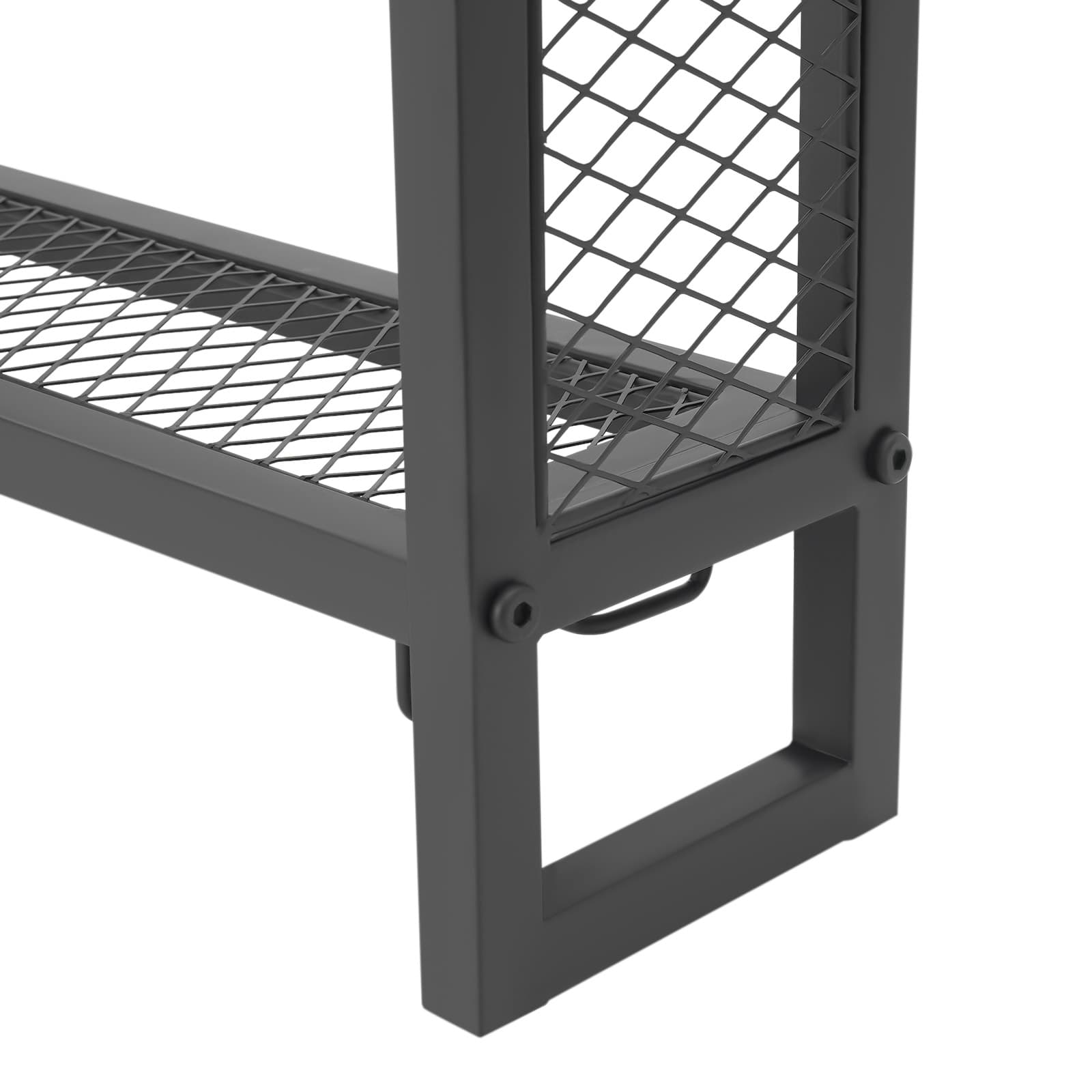 Weinschrank-Präsentationsregal zur Wandmontage, abnehmbar, 120 x 15 x 80 cm, schwarz, Weinregal zur Wandmontage, Weinflaschen- und Weinglasregal