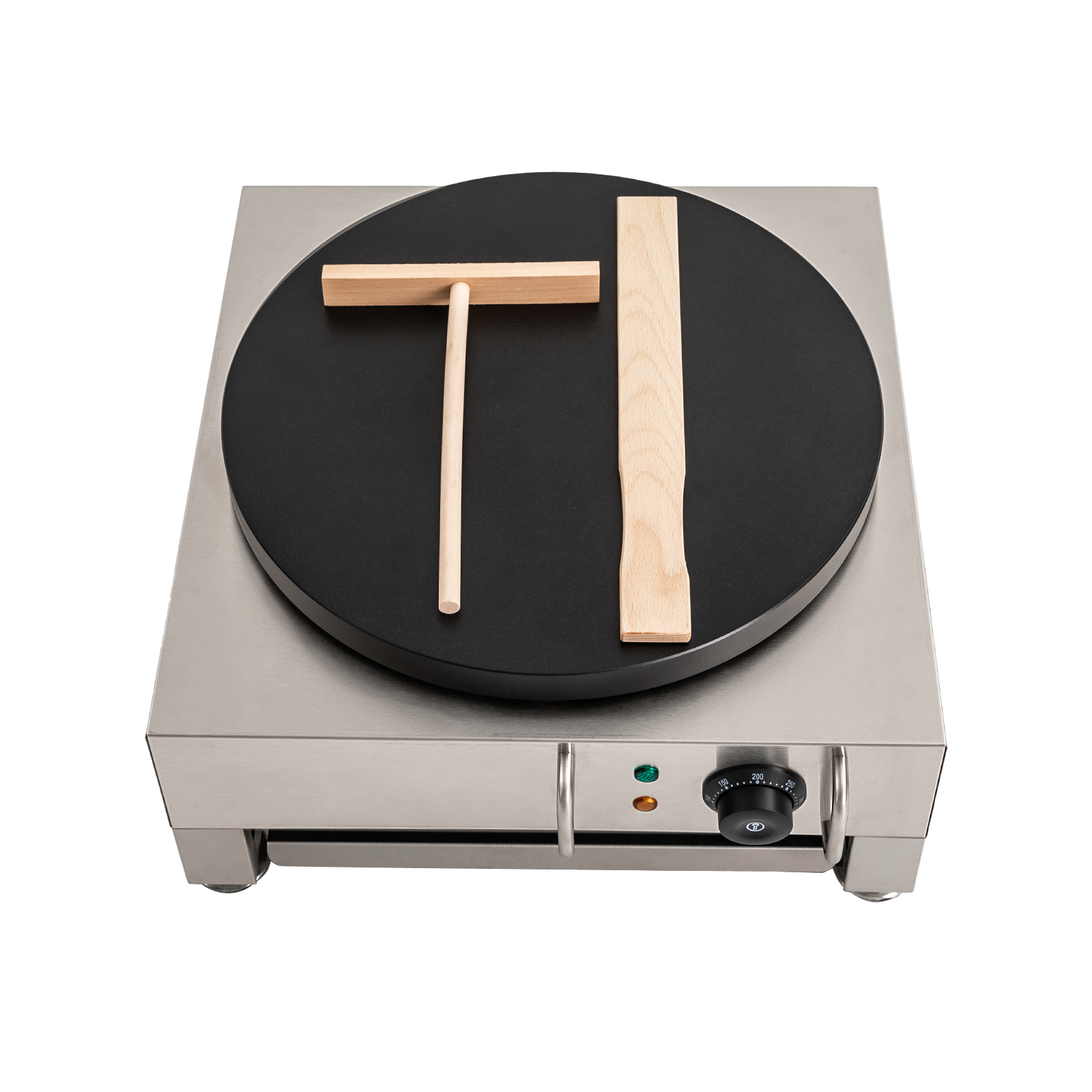 Elektrischer Pfannkuchenmaker, 16-Zoll-Pfannkuchenmaker, Crêpe-Holzgrill, 1,65 kW, für den Einsatz in Küchen, Restaurants, Convenience Stores, Dessertläden, Snackbars