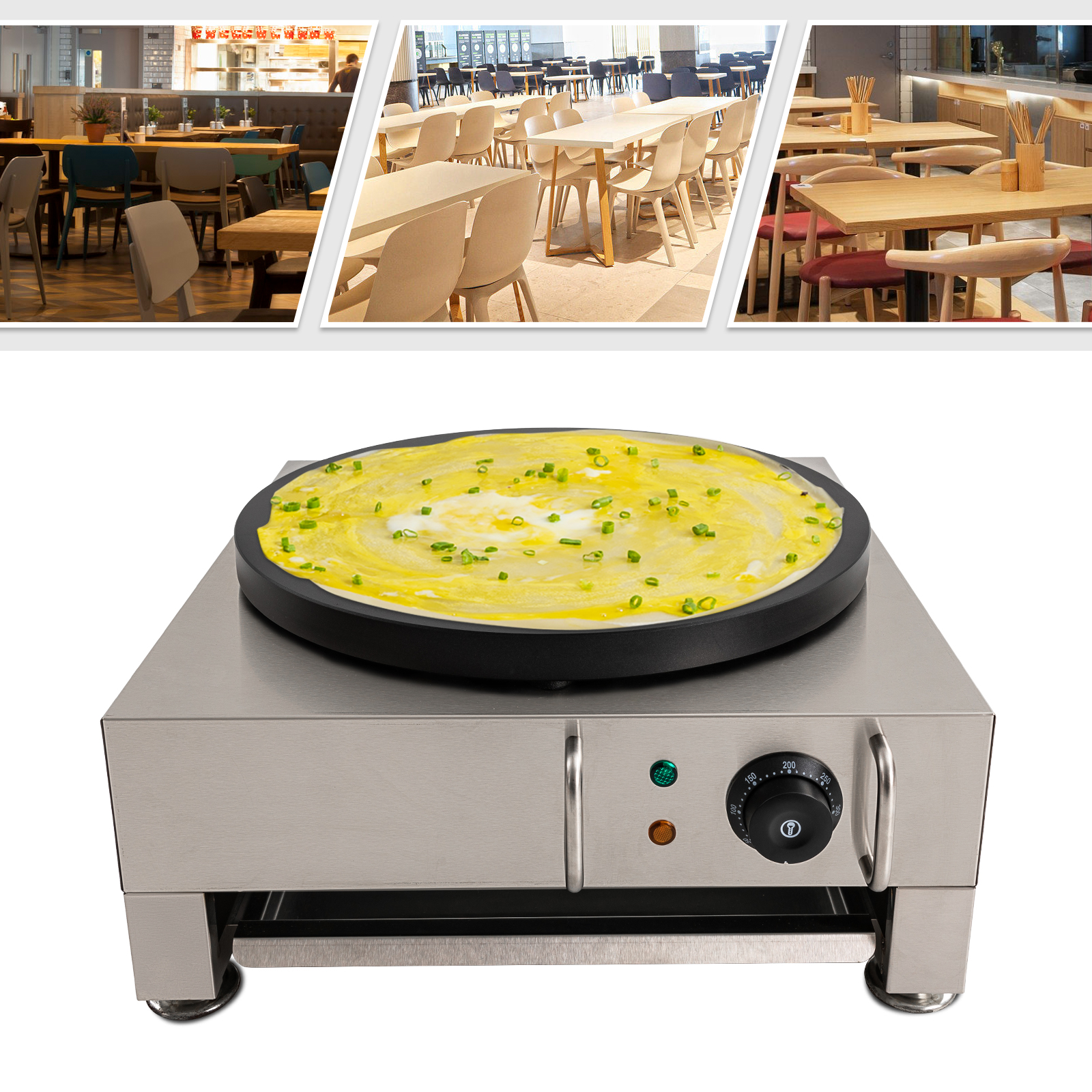 Elektrischer Pfannkuchenmaker, 16-Zoll-Pfannkuchenmaker, Crêpe-Holzgrill, 1,65 kW, für den Einsatz in Küchen, Restaurants, Convenience Stores, Dessertläden, Snackbars Elektrischer Pfannkuchenmaker, 16-Zoll-Pfannkuchenmaker, Crêpe-Holzgrill, 1,65 kW, für den Einsatz in Küchen, Restaurants, Convenience Stores, Dessertläden, Snackbars