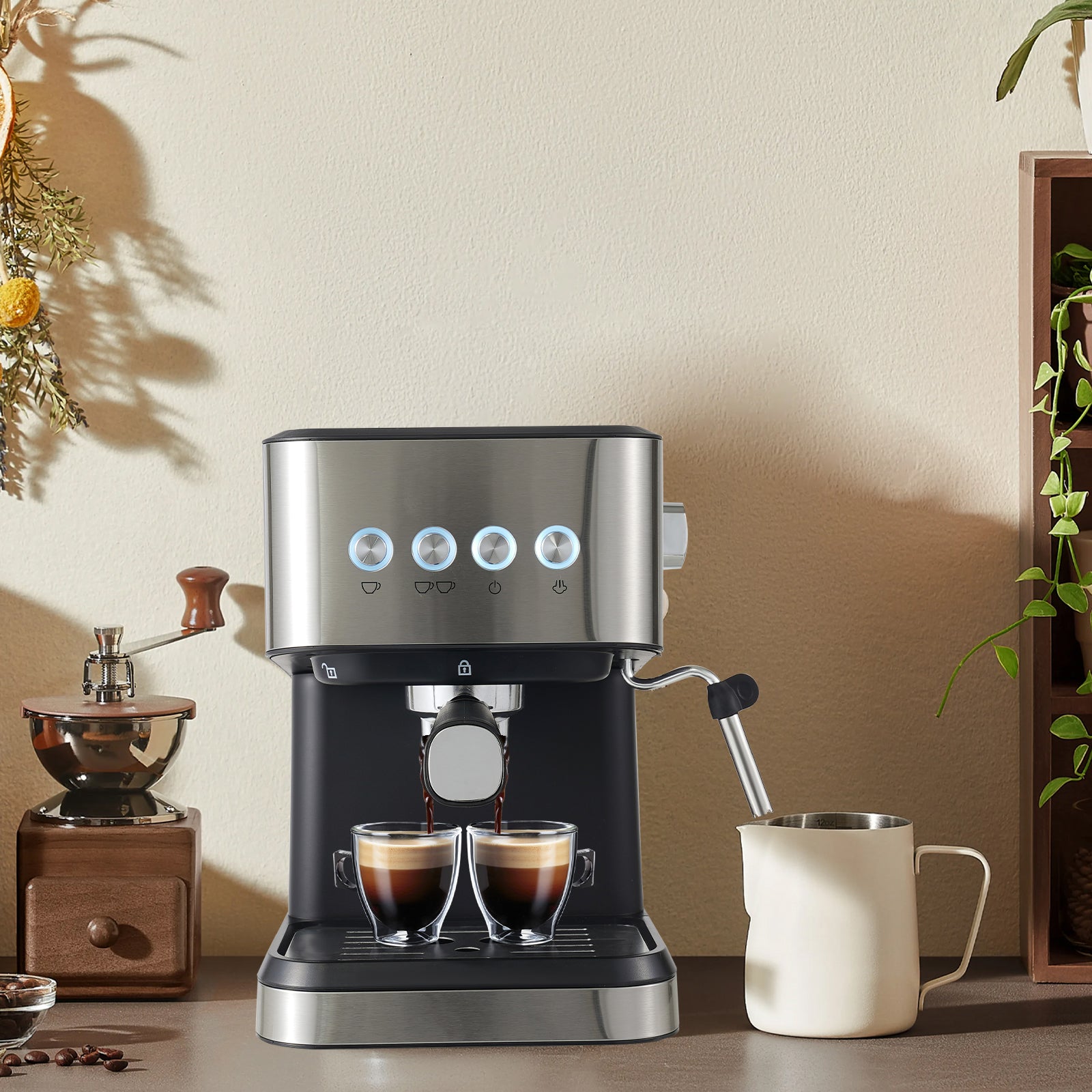 Kaffeemaschine, kleine Filterkaffeemaschine, halbautomatische Kaffeemaschine Kaffeemaschine, kleine Filterkaffeemaschine, halbautomatische Kaffeemaschine