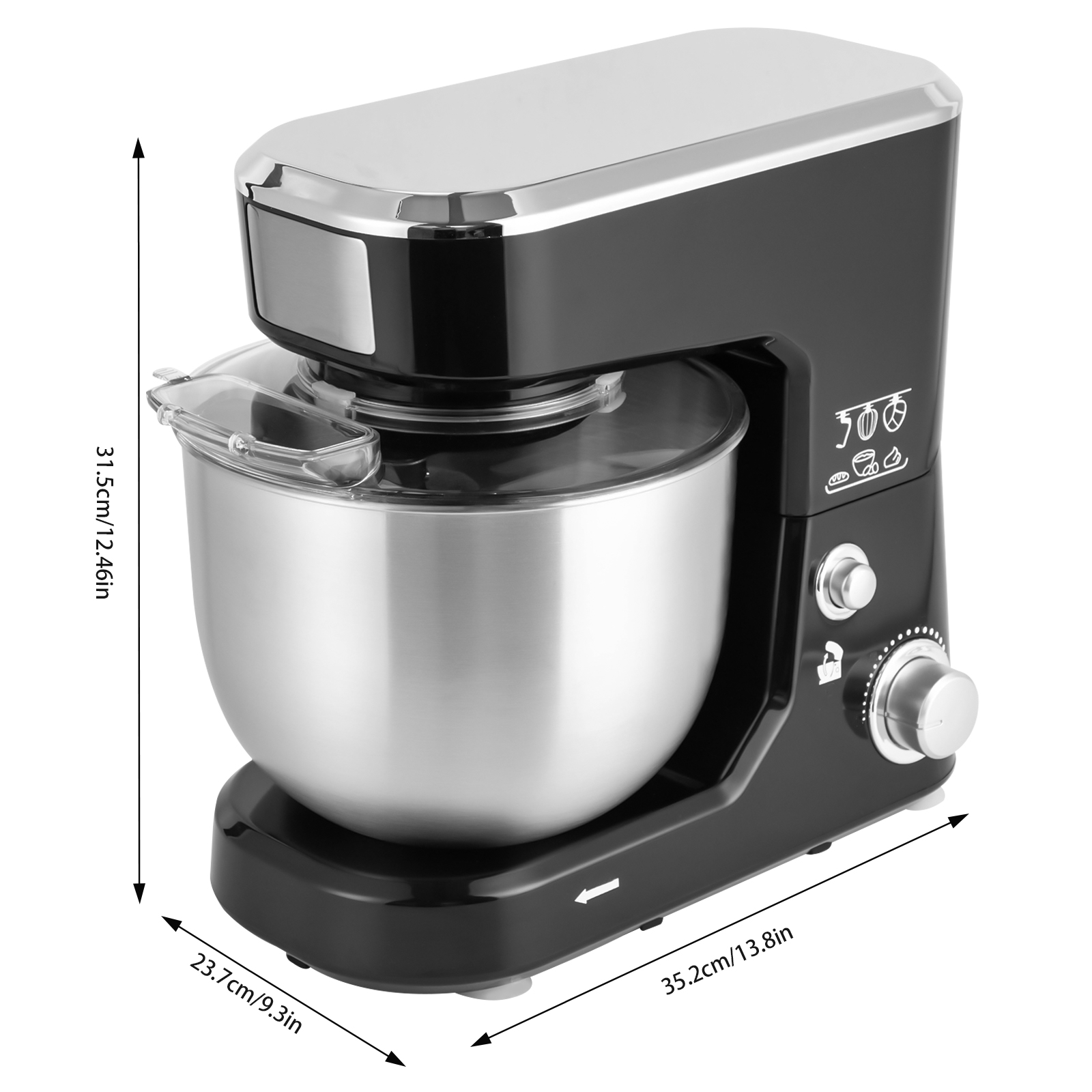 CNCEST 3-in-1-Standmixer, Küchenmixer, Teig-Standmixer