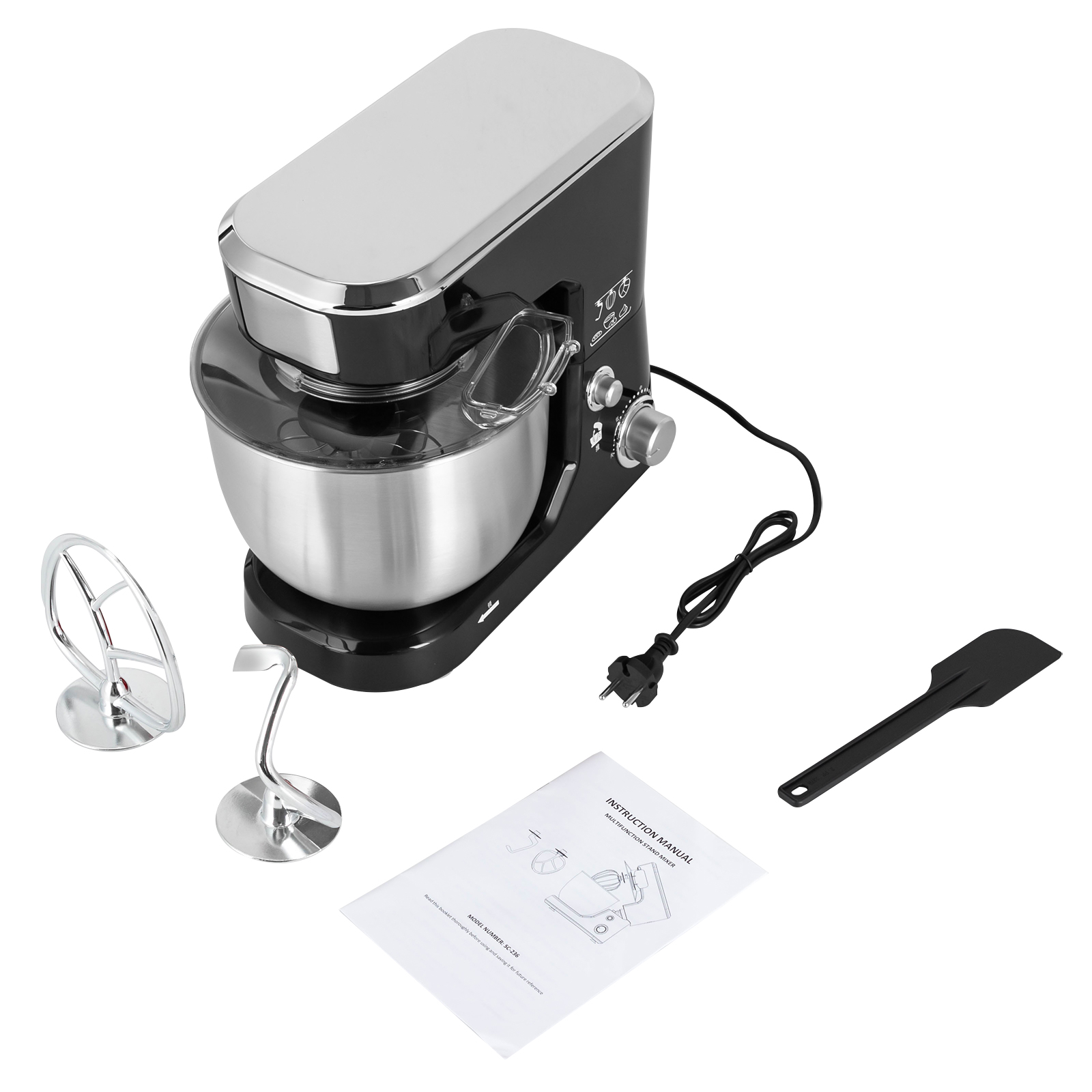 CNCEST 3-in-1-Standmixer, Küchenmixer, Teig-Standmixer