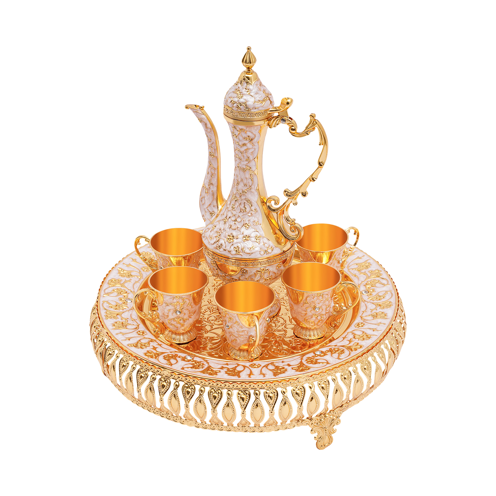 Kaffeetassen- und Teekannen-Set, Teeservice-Set, Teeservice-Set für die Teetisch-Dekoration