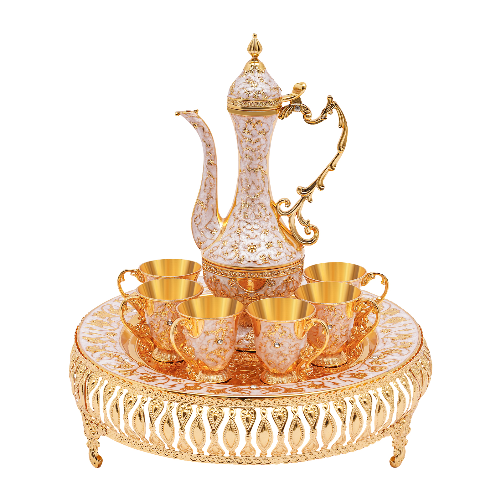 Kaffeetassen- und Teekannen-Set, Teeservice-Set, Teeservice-Set für die Teetisch-Dekoration