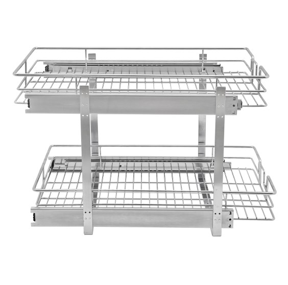 Ausziehbarer Schrank-Organisator, 2-Tier-Schrank ausziehbare Regale