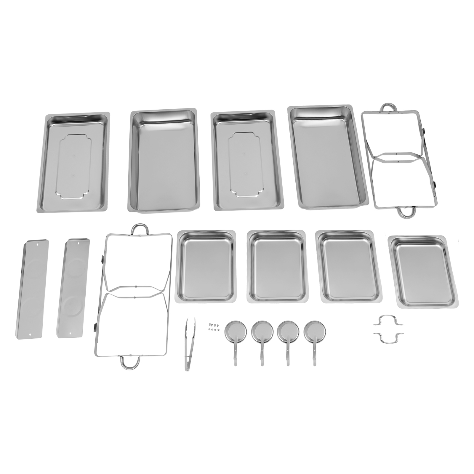 2-teiliges Buffet-Set, tiefes Teller-Set, Gastronomie-Speisewärmer-Set aus 2.410 Edelstahl