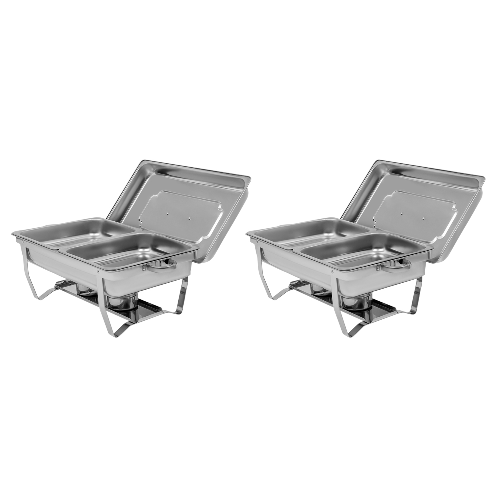 2-teiliges Buffet-Set, tiefes Teller-Set, Gastronomie-Speisewärmer-Set aus 2.410 Edelstahl