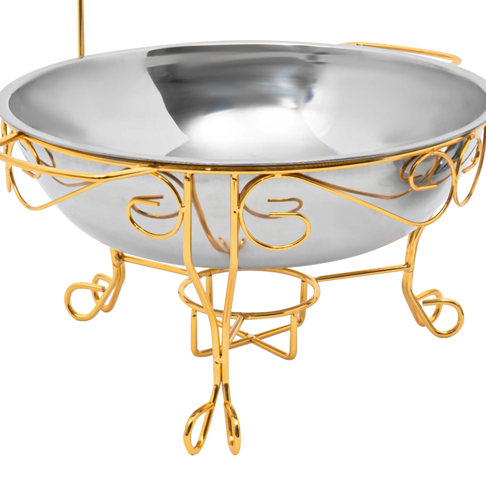 Runder Chafing Dish Standfuß, Edelstahl Speisenwärmer，Runder Chafing Dish 