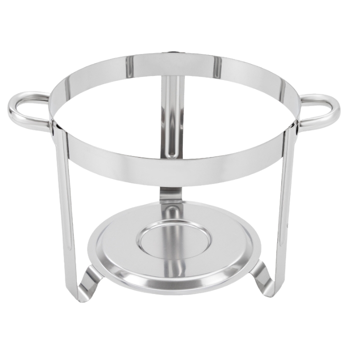 Runder Esstischkocher aus Edelstahl, 8.5 L, mit Glasdeckel, Doppelschüssel, geeignet für Buffets und Partys
