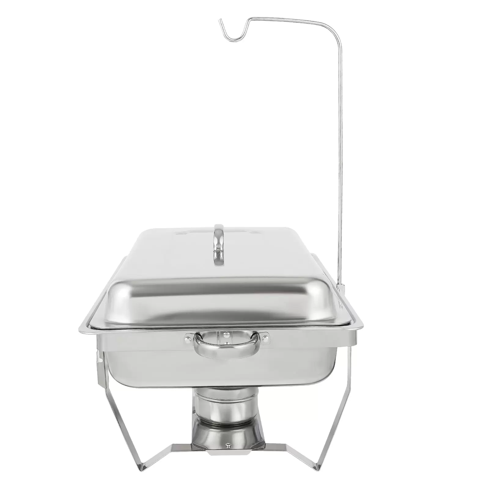 Buffet-Set aus Edelstahl mit klappbaren Ablagen, je 4,76 Liter, Silber