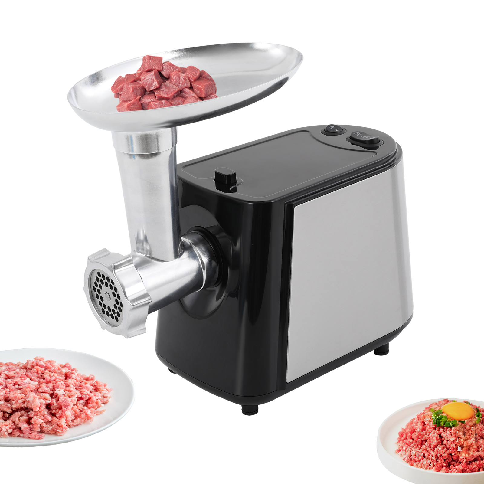 Electric Meat Grinder, Meat Grinder with 3 Blades used in Home Kitchens and Restaurants to Grind Pork, Beef, Lamb