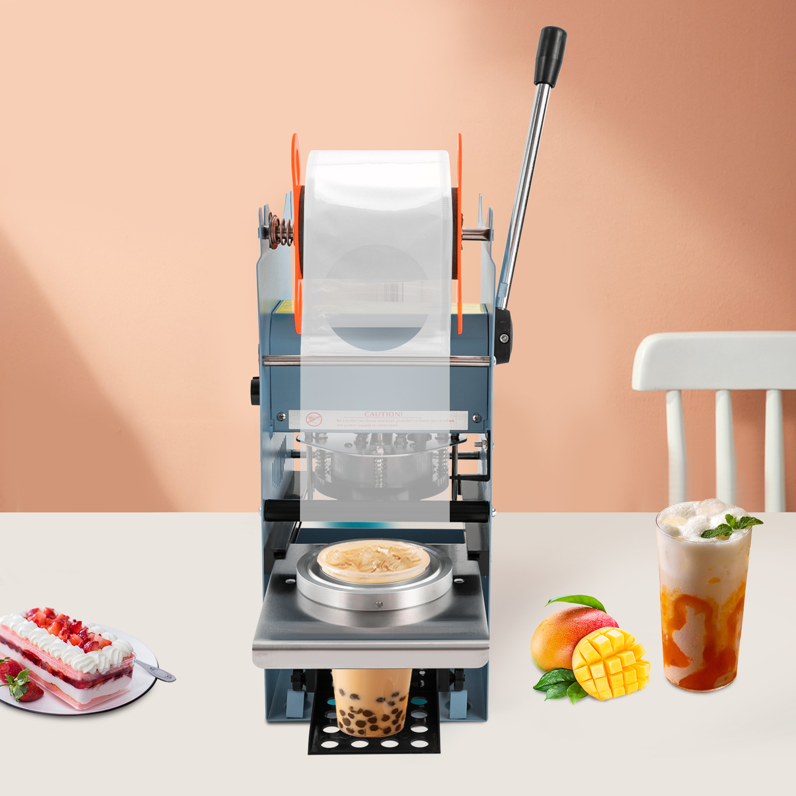 CNCEST Manuelle Teebecher-Versiegelungsmaschine,  Becher-Versiegelungsmaschine für Bubble Milk Tea