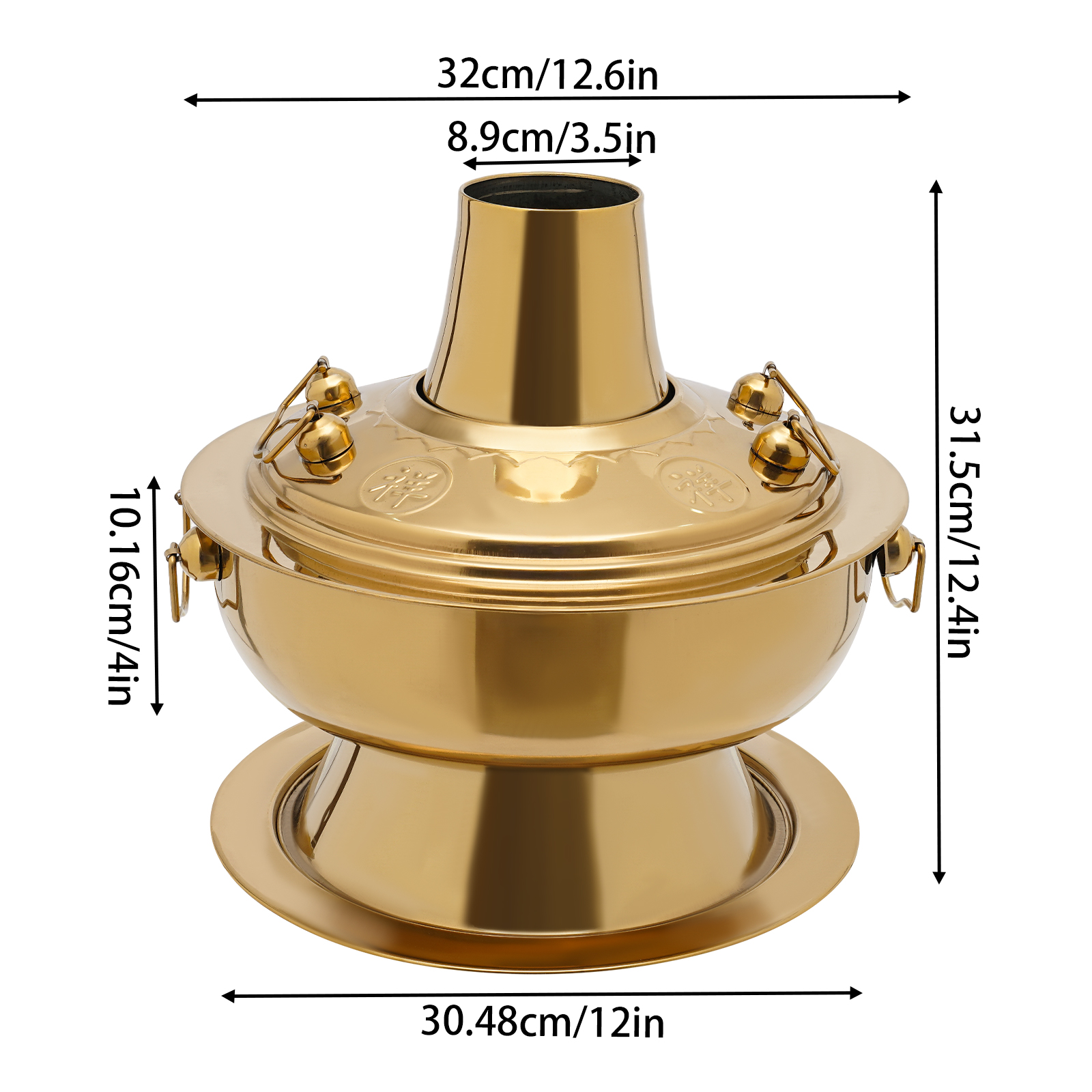 2,3 L Camping Herd Edelstahl Hot Pot Chinesischen Holzkohle Eintopf Chinesischen Fleisch Fondue 2,3 L Camping Herd Edelstahl Hot Pot Chinesischen Holzkohle Eintopf Chinesischen Fleisch Fondue