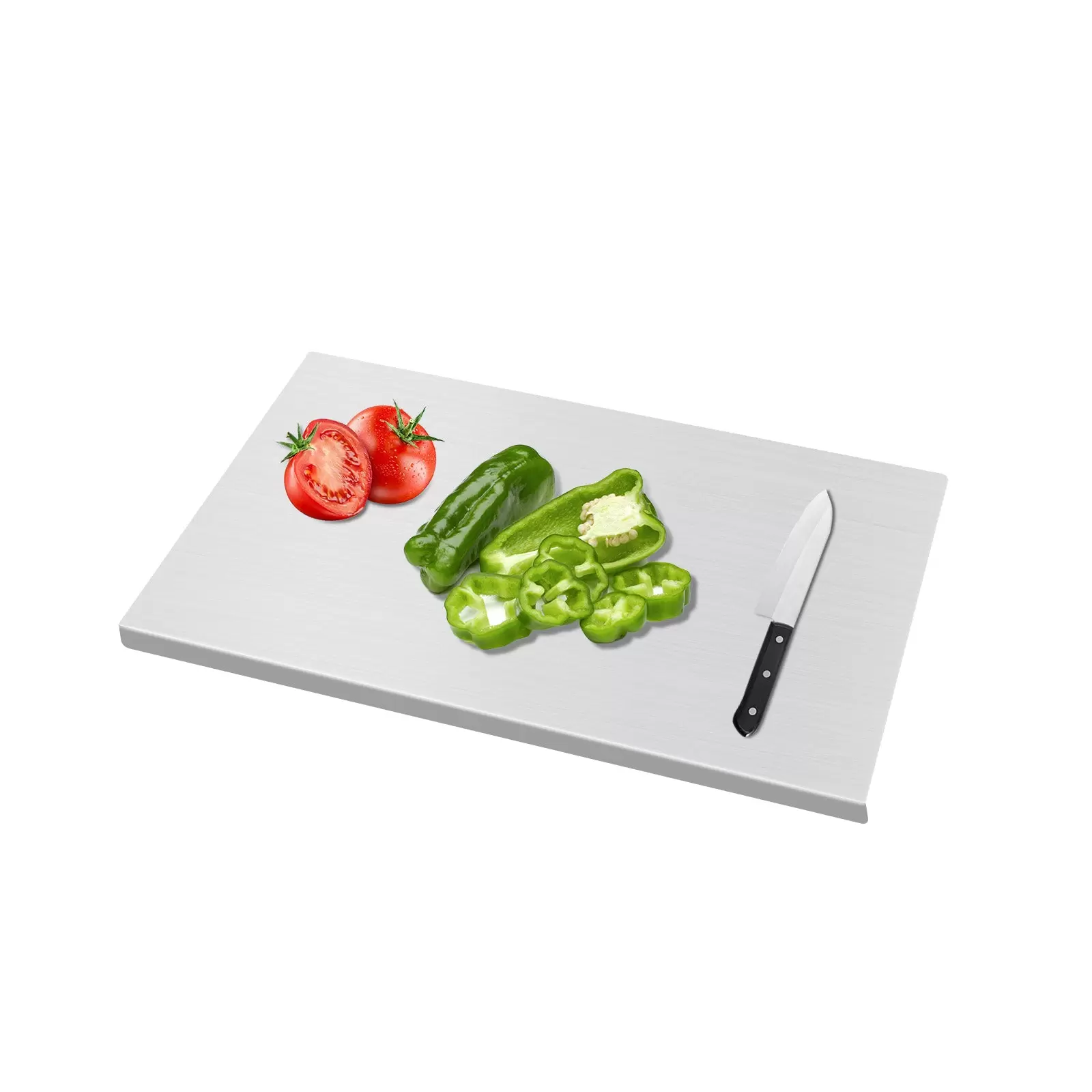 Extra große Edelstahl-Schneidebretter, Kochbrett, schweres Schneidebrett für Küche, Gebäckspitzen für Fleisch, Gemüse Schneidematten Extra große Edelstahl-Schneidebretter, Kochbrett, schweres Schneidebrett für Küche, Gebäckspitzen für Fleisch, Gemüse Schneidematten