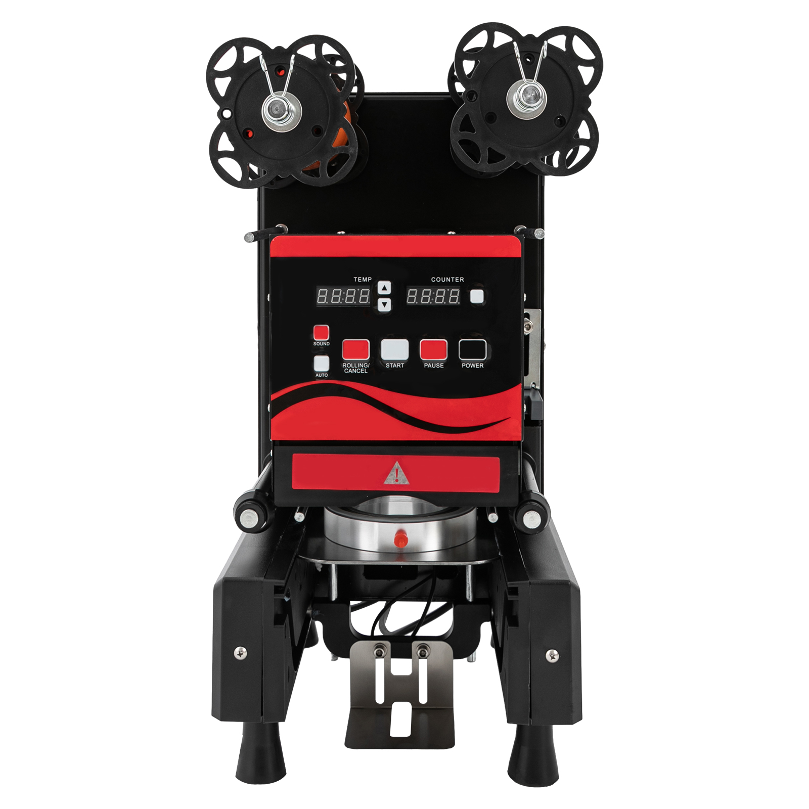 Automatische Versiegelungsmaschine, Milchtee-Versiegelungsmaschine für PP, PE, PET, PS, PVC und Pappbecher, 350 W, 220 V, Schwarz