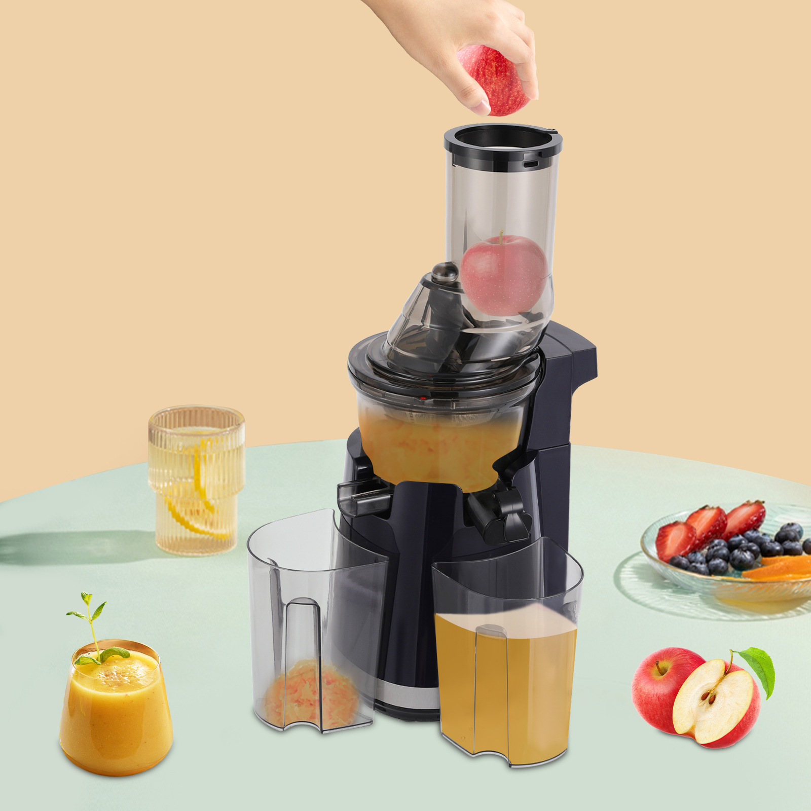 220V Electric Juicer, Juicer Machine, Compact Juicing Maker for Making Vegetable Juices and Fruit Juices - Blue 220V Electric Juicer, Juicer Machine, Compact Juicing Maker for Making Vegetable Juices and Fruit Juices - Blue