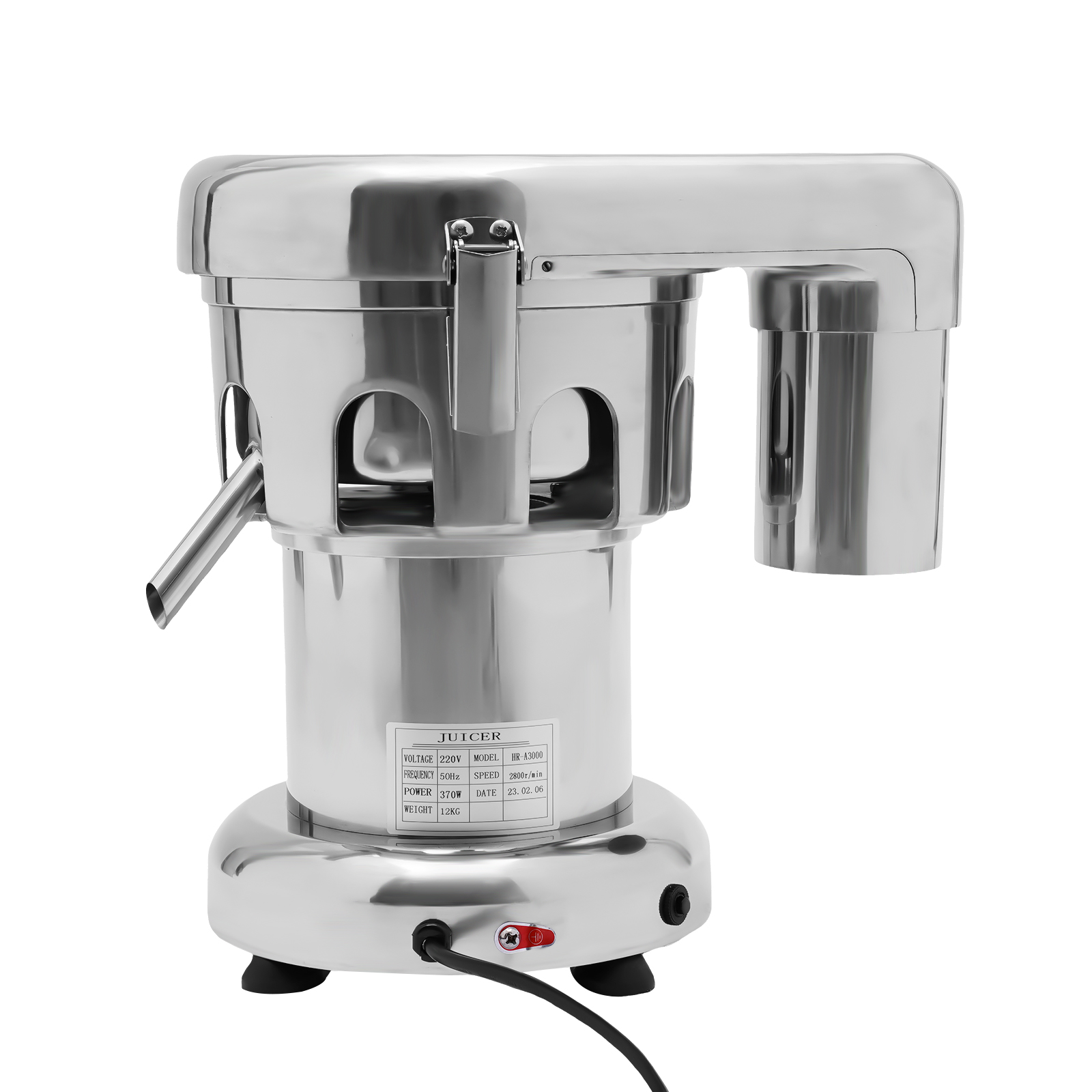 Spremiagrumi per separazione dei residui 220V, spremiagrumi elettrico in acciaio inox