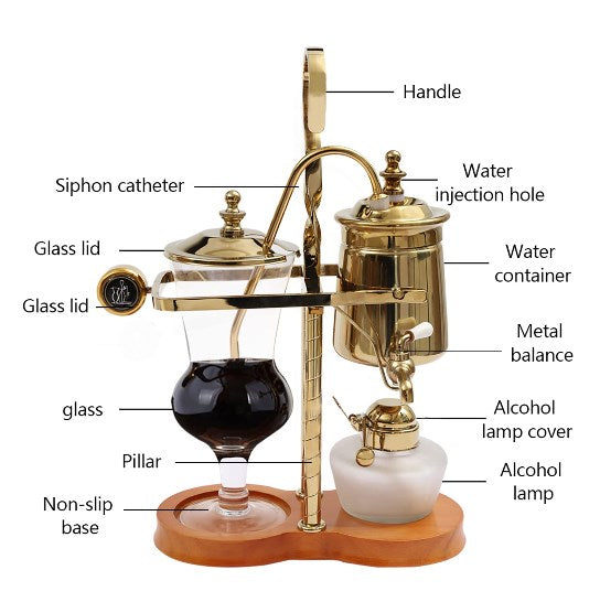 Siphon Balance Kaffeemaschine Belgische Kaffeemaschine Mit T-Griff Mit T-Griff 400ml