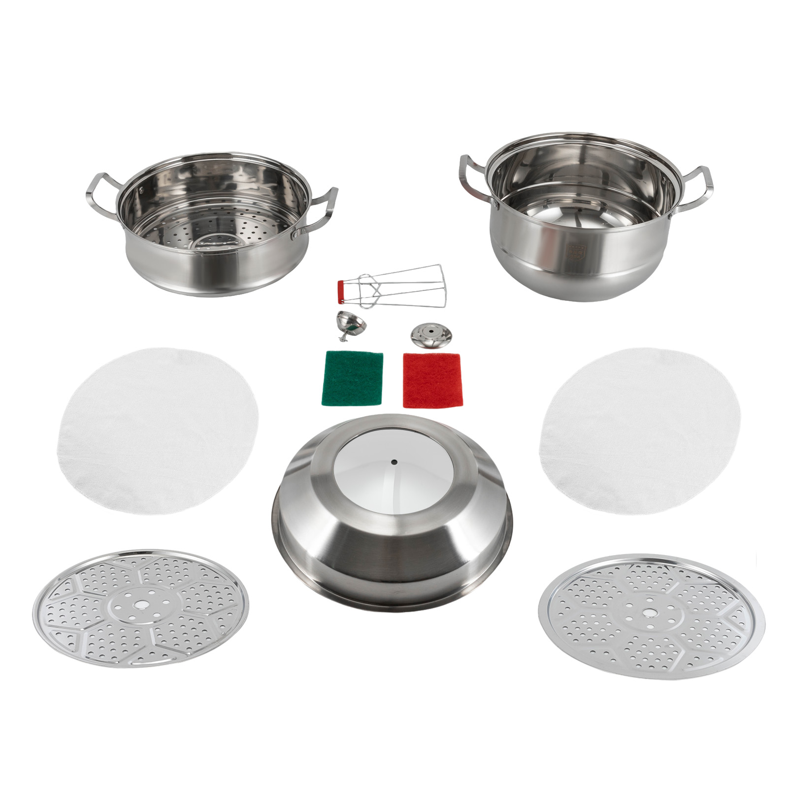 Induktionsherd, Dampfgarer-Set, Mehrschichtiger Suppentopf aus Edelstahl