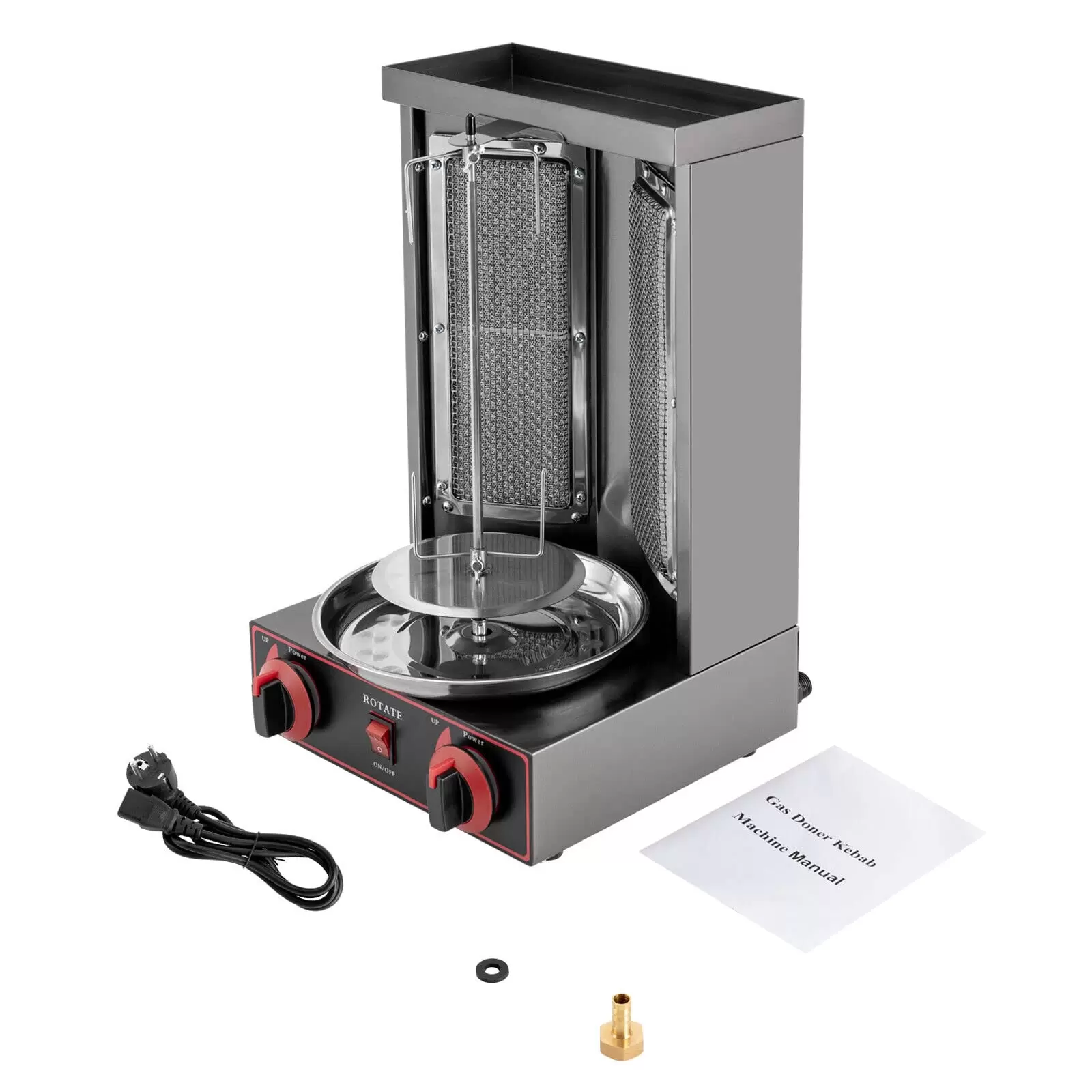 Dönergrill Gas Kebab Machine, Elektrische LPG Kebab Maschine Vertical Gyrosgrill Grillofen