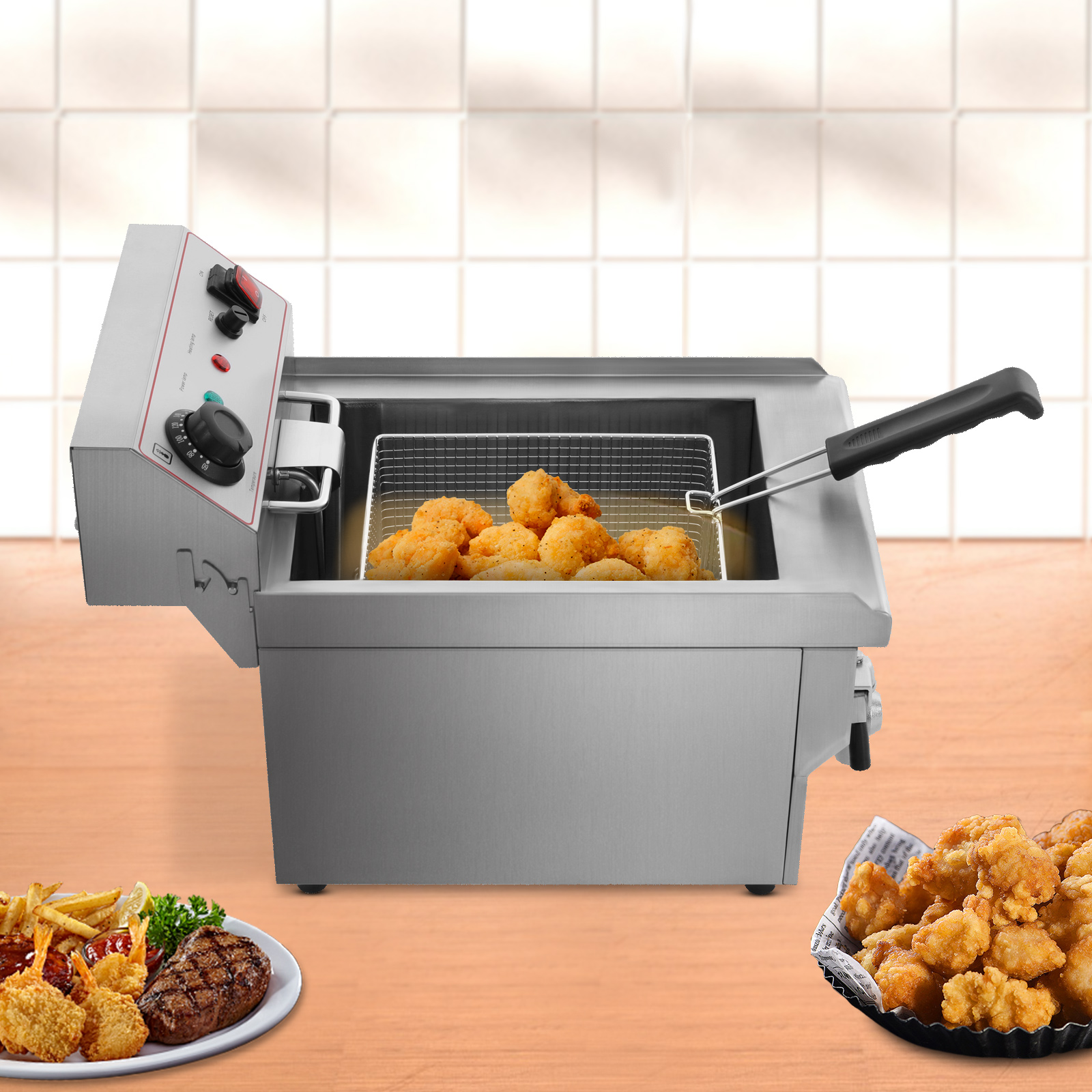 10L 220V Electric Fryer, Kitchen Fryer with Basket, Large Capacity Electric Fryer for French Fries, Spring Rolls 10L 220V Electric Fryer, Kitchen Fryer with Basket, Large Capacity Electric Fryer for French Fries, Spring Rolls